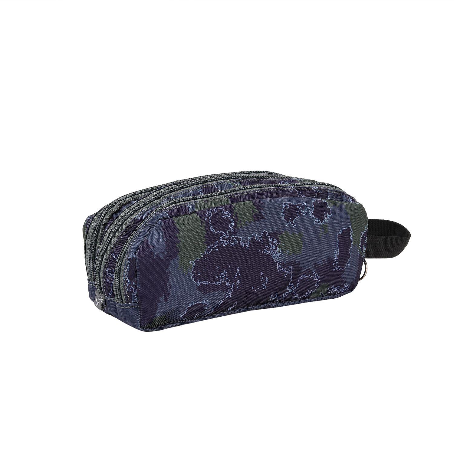 Voir la diapositive 3 : AUCHAN Trousse rectangulaire Camo - Bleu Foncé