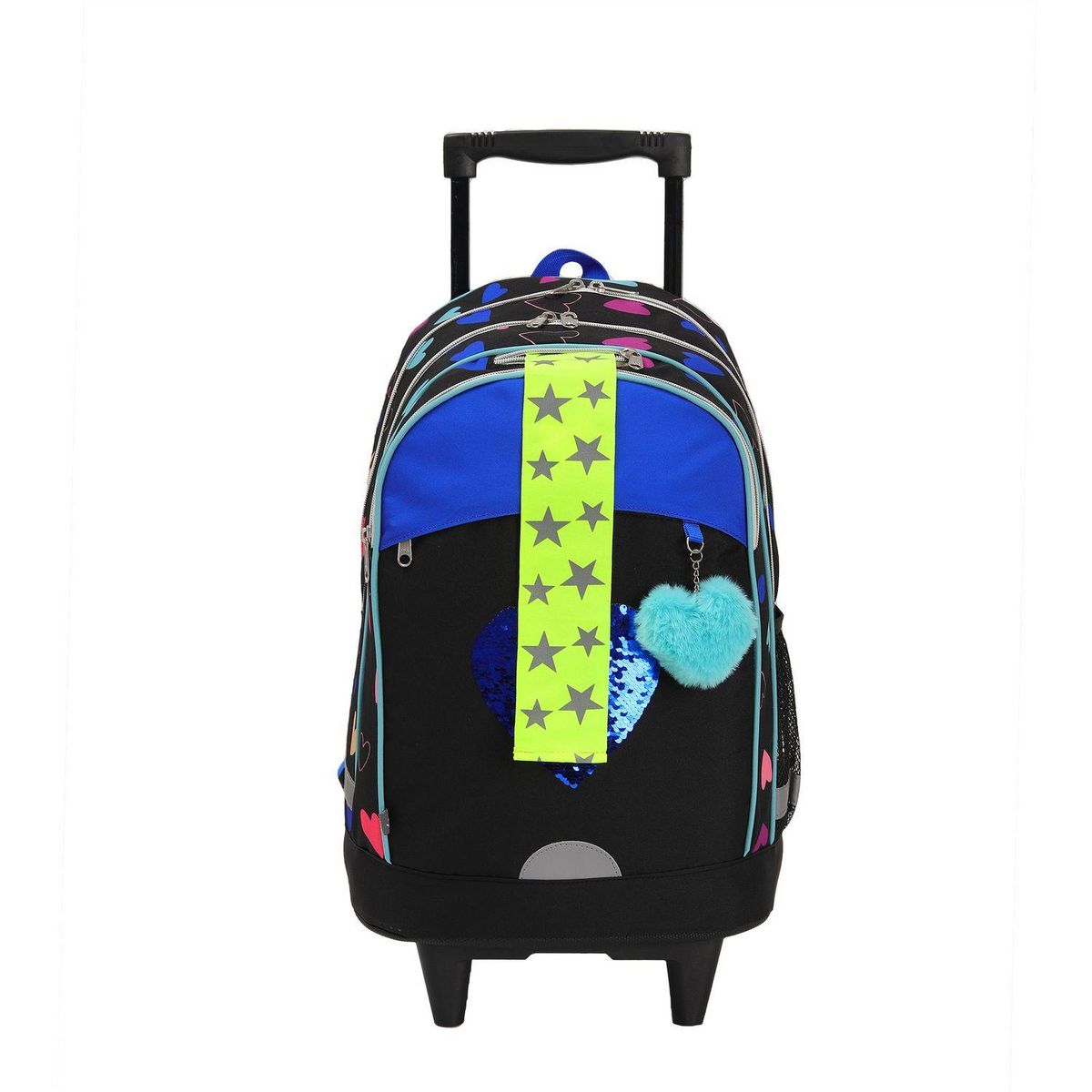 AUCHAN Sac à Dos à roulettes Cœur