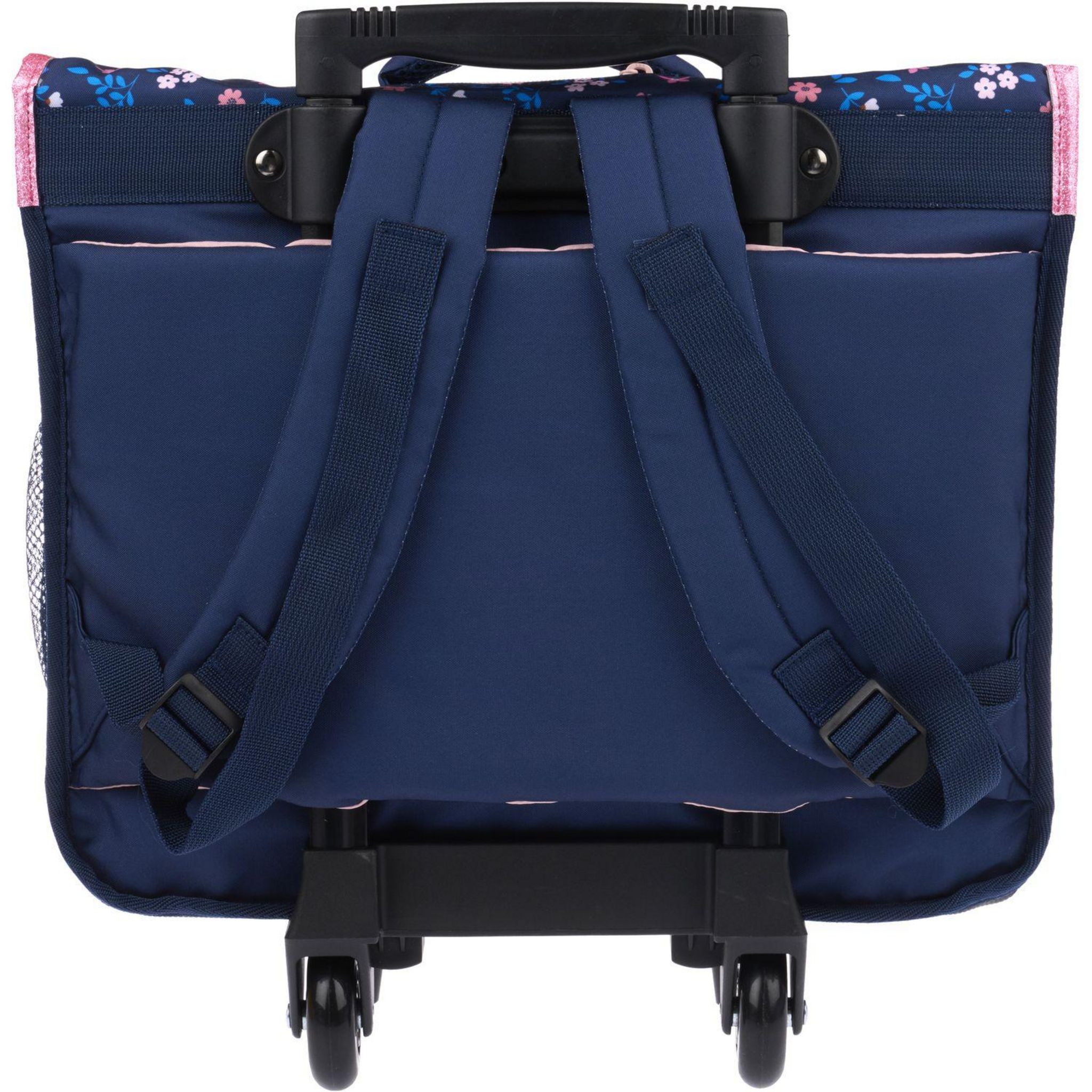 Voir la diapositive 4 : AUCHAN Cartable à roulettes Fleurs