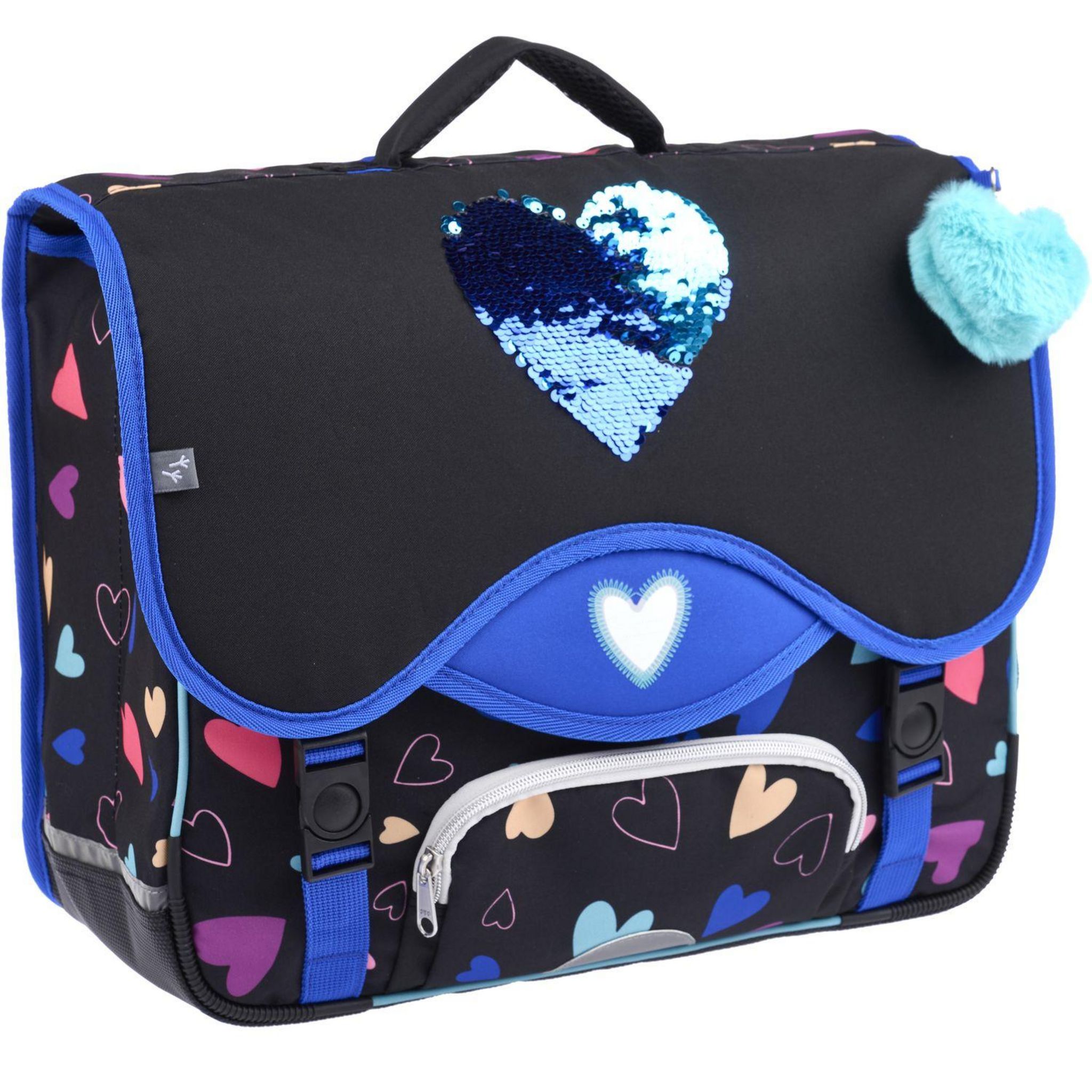 Voir la diapositive 2 : AUCHAN Cartable Modern 41cm Coeur