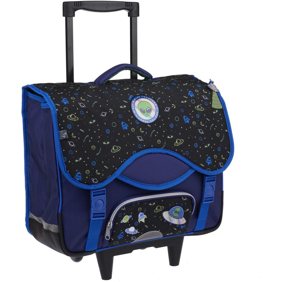 AUCHAN Cartable à roulettes Alien