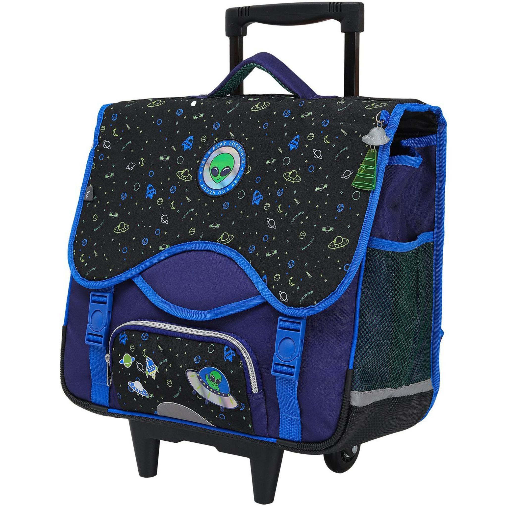 Voir la diapositive 3 : AUCHAN Cartable à roulettes Alien