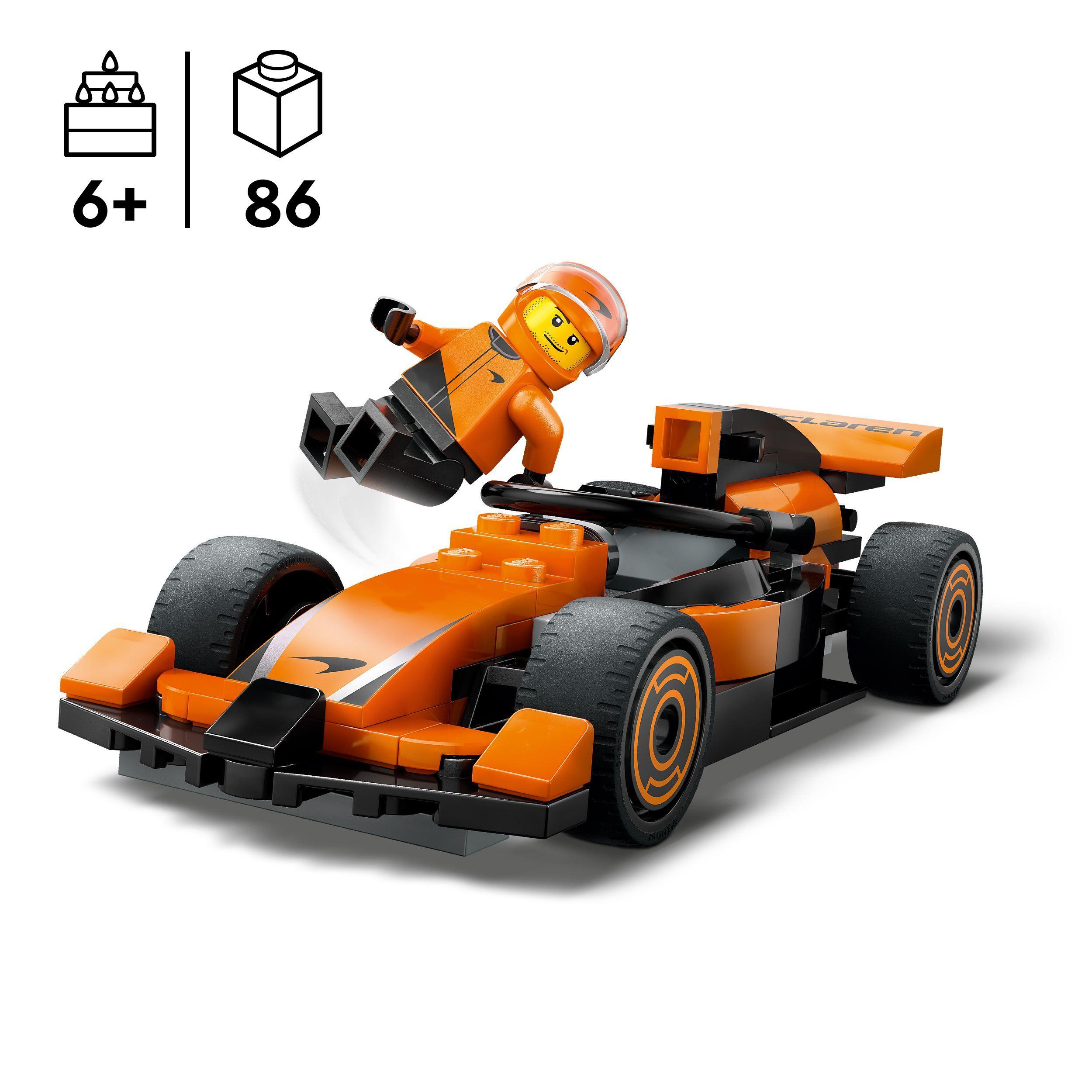 Voir la diapositive 3 : LEGO LEGO City 60442 Voiture de course McLaren avec pilote de F1 - Jouet pour garçon dès 6 ans