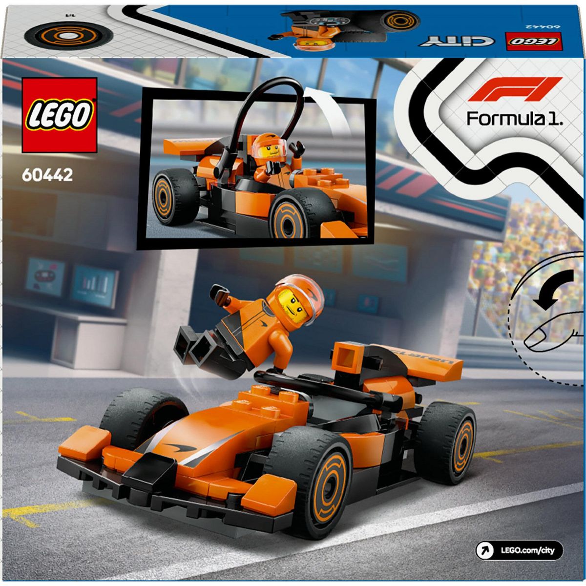 LEGO City 60442 - Voiture de course McLaren avec pilote de F1