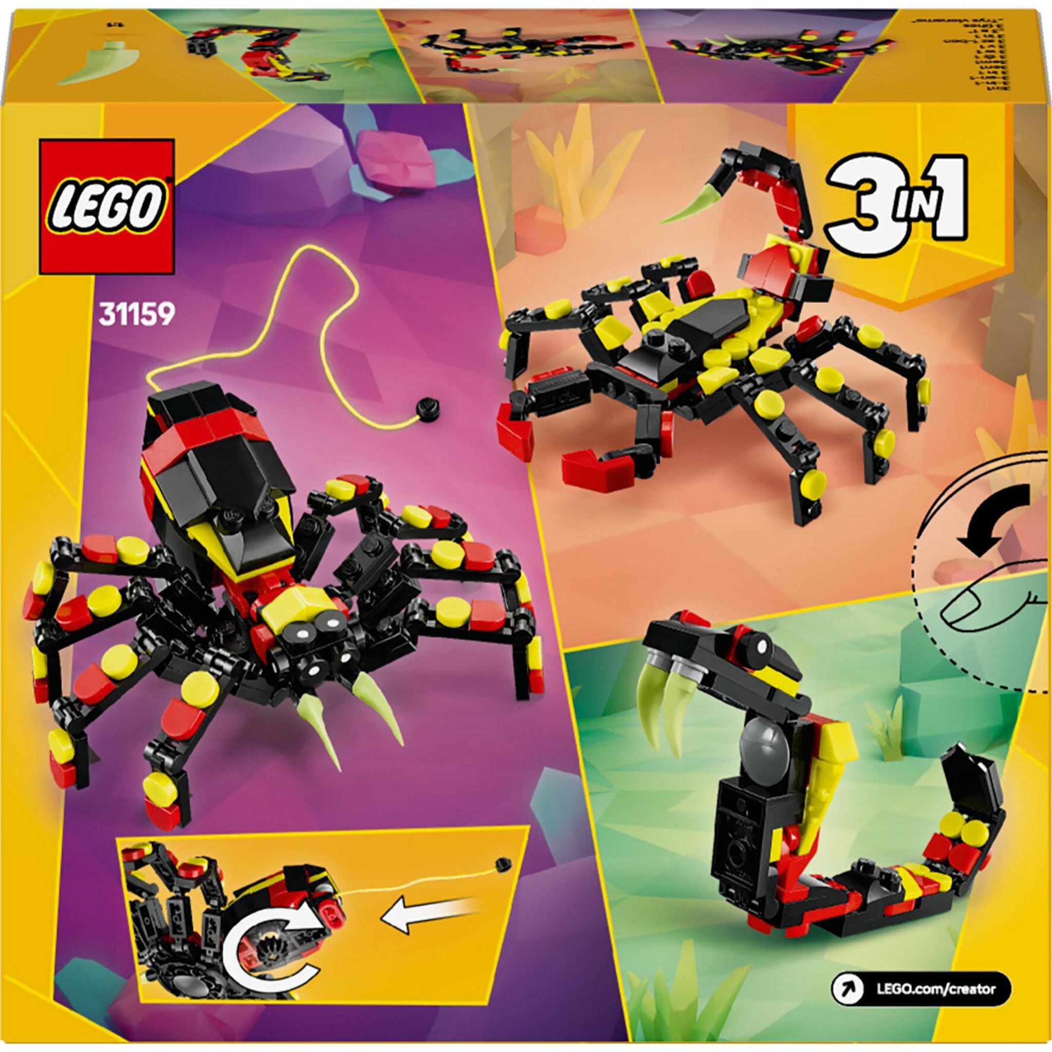 Voir la diapositive 8 : LEGO Creator 31159 - Animaux Sauvages : L'araignée Surprenante