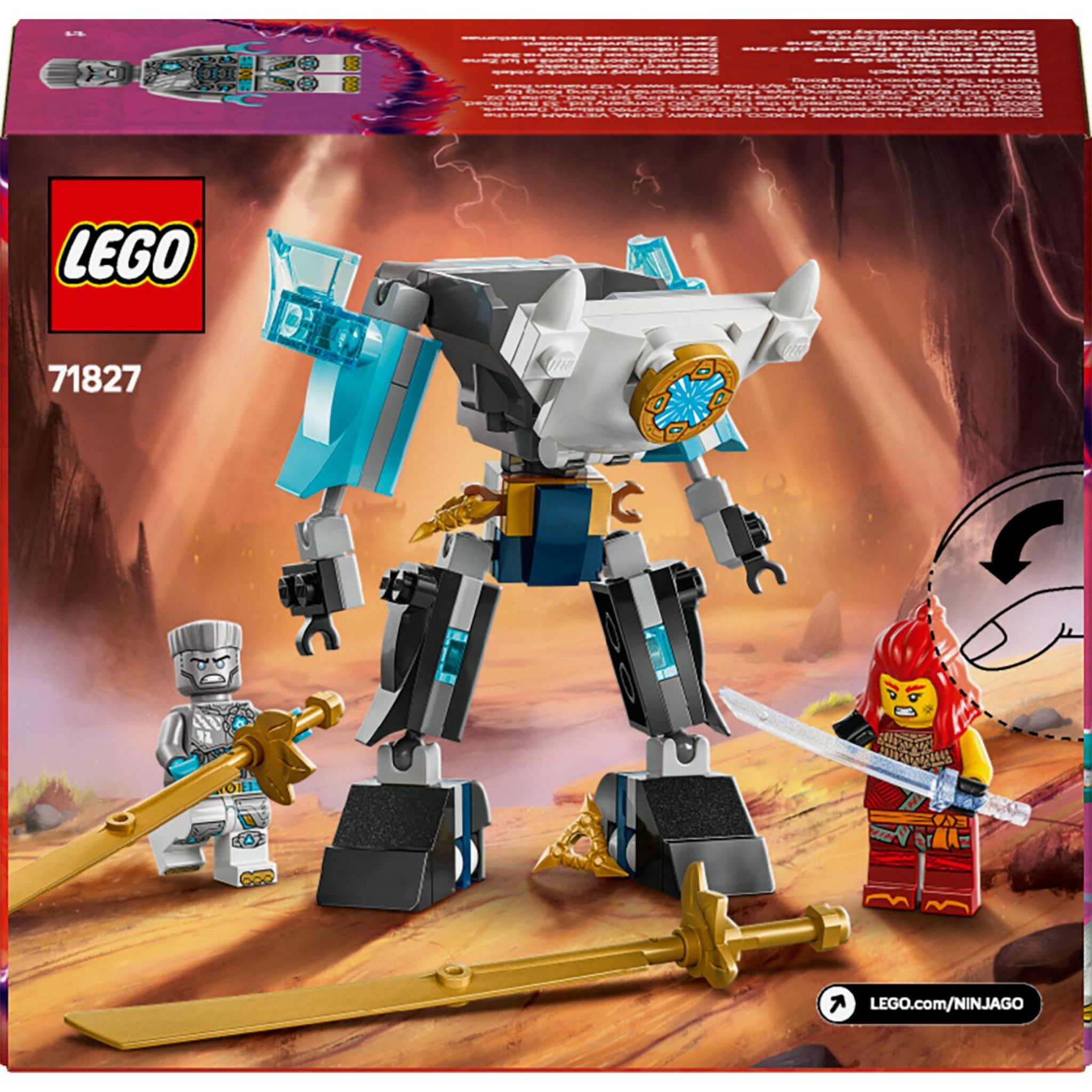 Voir la diapositive 3 : LEGO Ninjago 71827 - La super armure robot de Zane