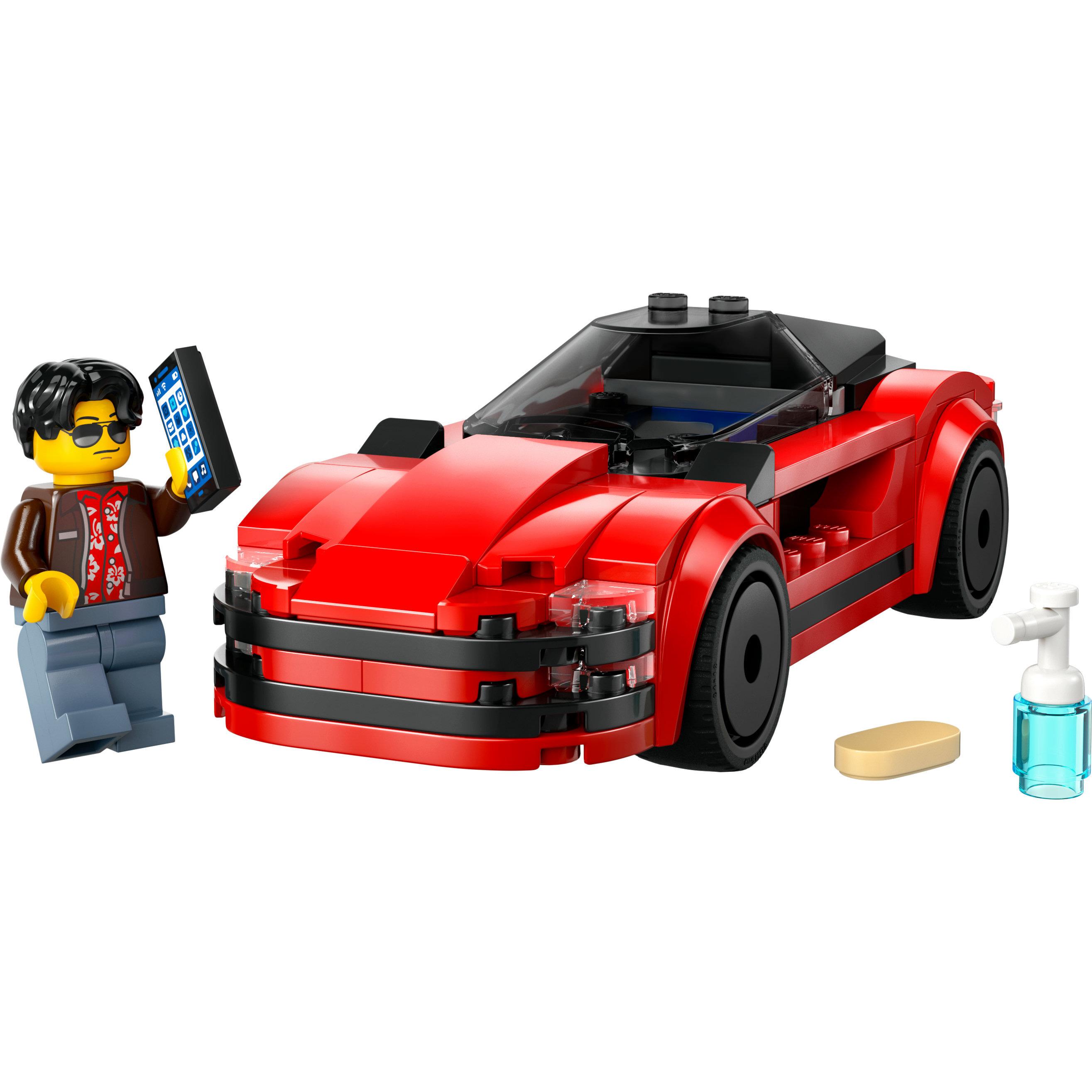 Voir la diapositive 2 : LEGO City 60448 - La voiture de sport rouge