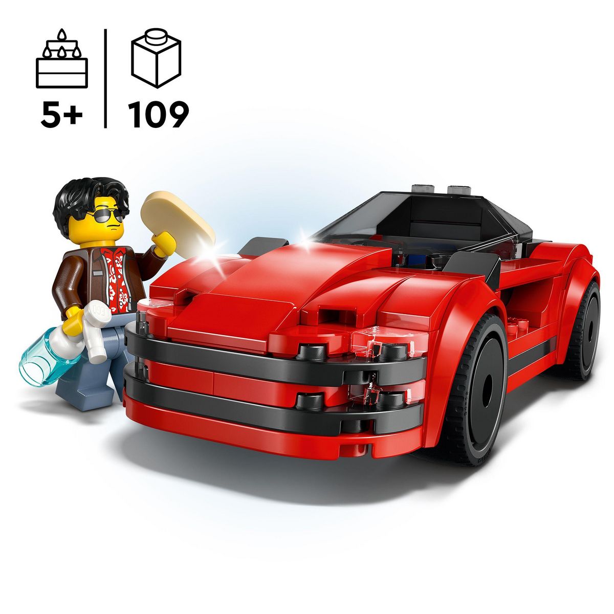 LEGO City 60448 - La voiture de sport rouge