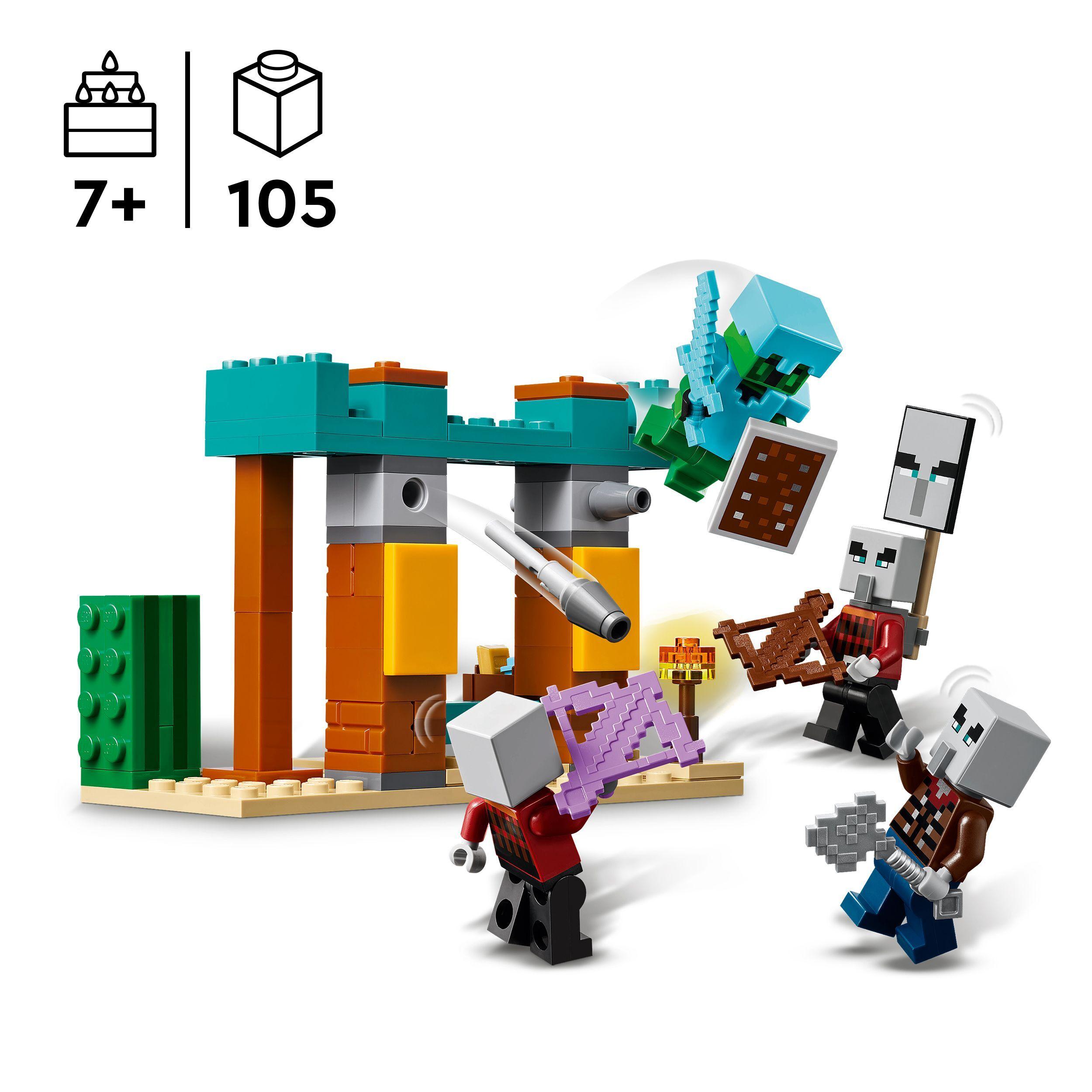 Voir la diapositive 3 : LEGO LEGO Minecraft 21267 La patrouille d’Illageois du désert - Jeu de construction dès 7 ans