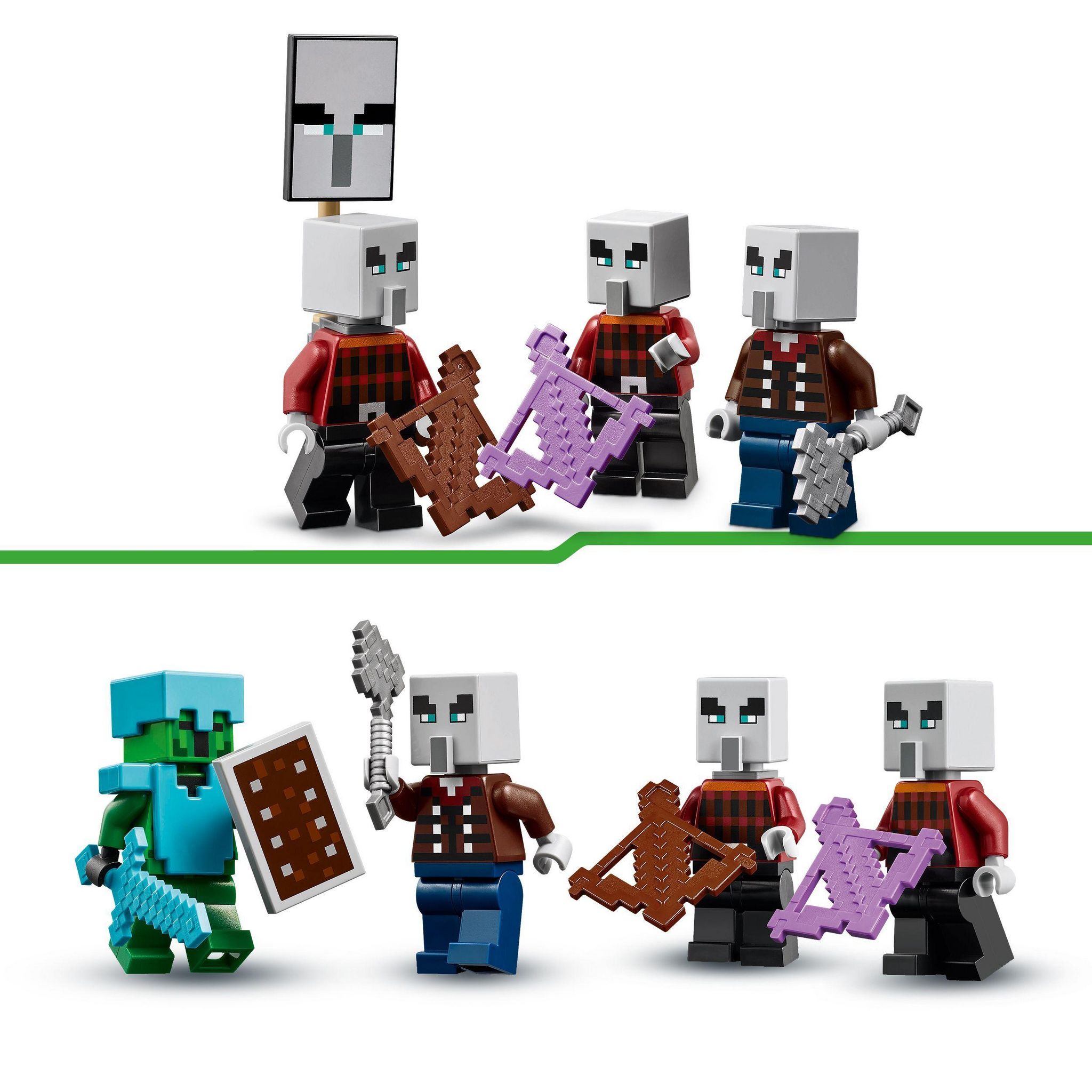 Voir la diapositive 5 : LEGO Minecraft 21267 - La Patrouille d'Illageois du désert