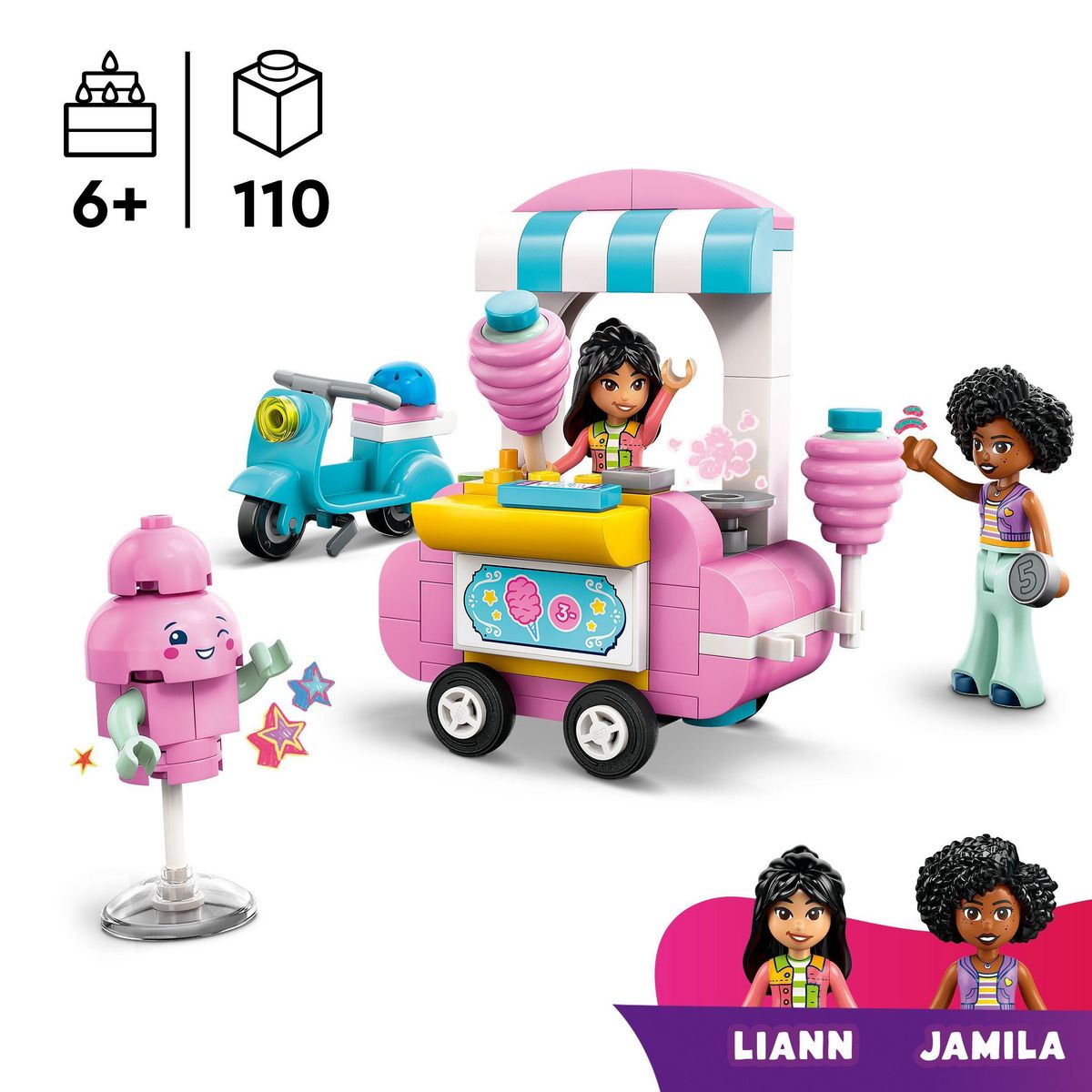 LEGO Friends 42643 - Stand de Barbe à Papa et Scooter