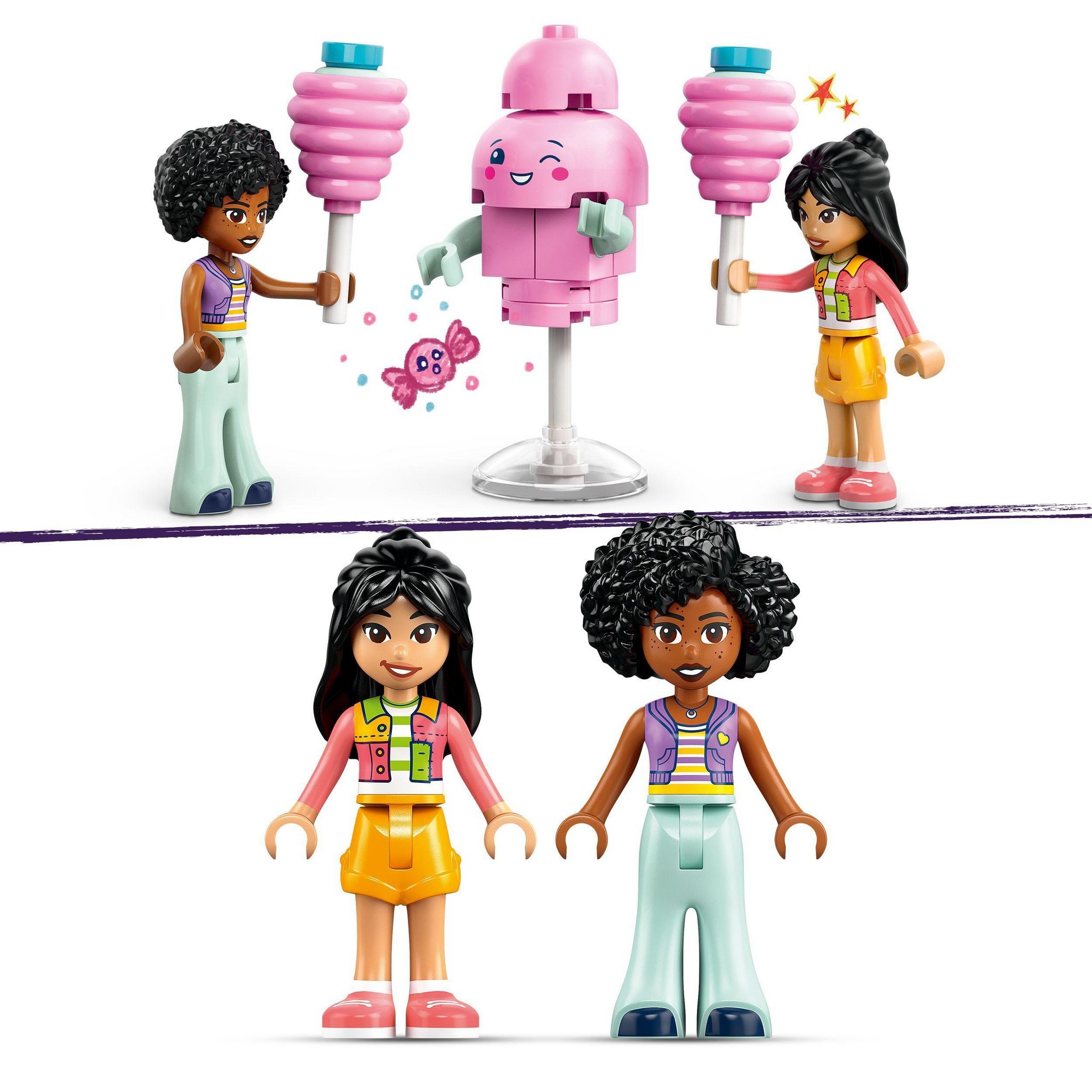 Voir la diapositive 5 : LEGO Friends 42643 - Stand de Barbe à Papa et Scooter