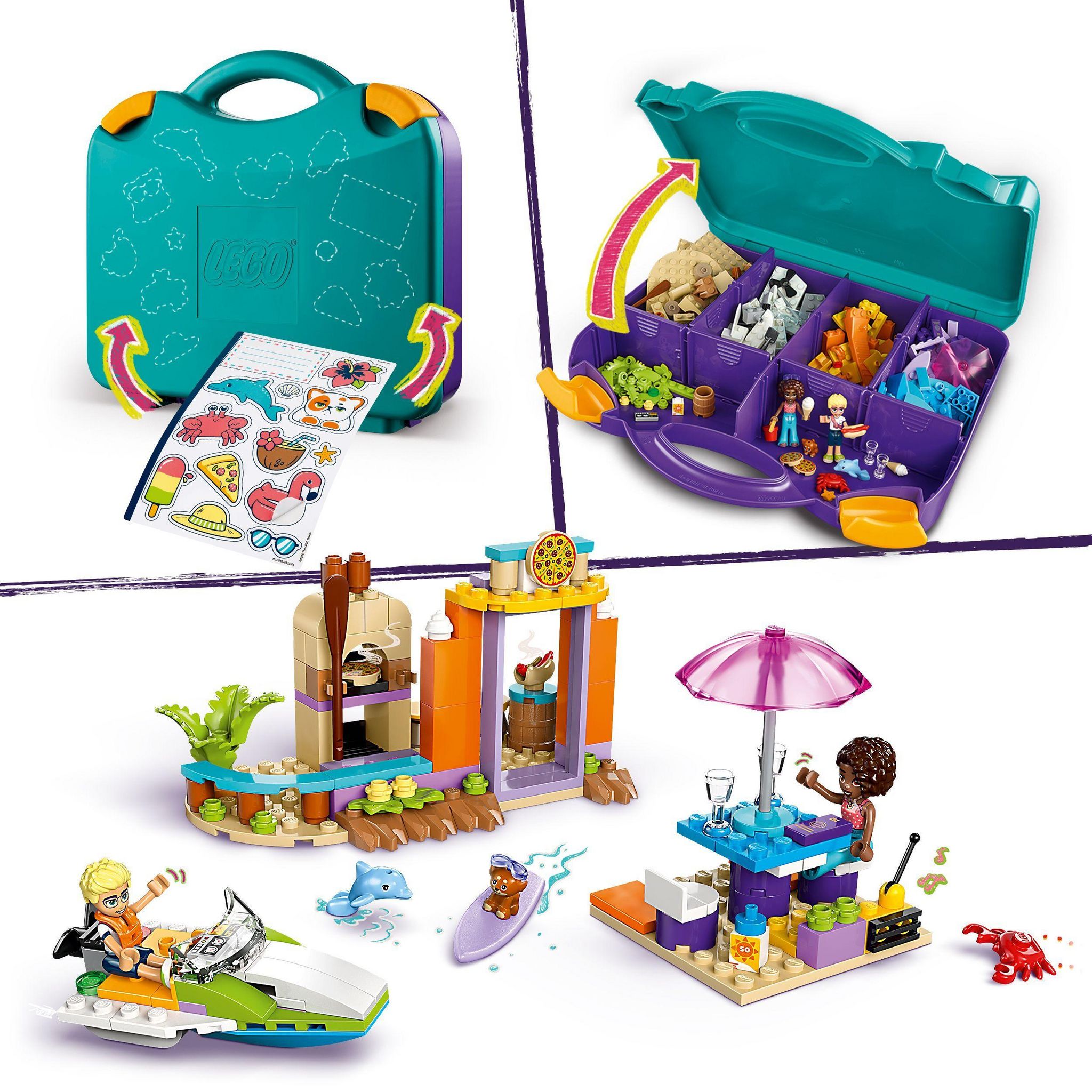 Voir la diapositive 4 : LEGO Friends 42672 - La Valise Créative  de plage