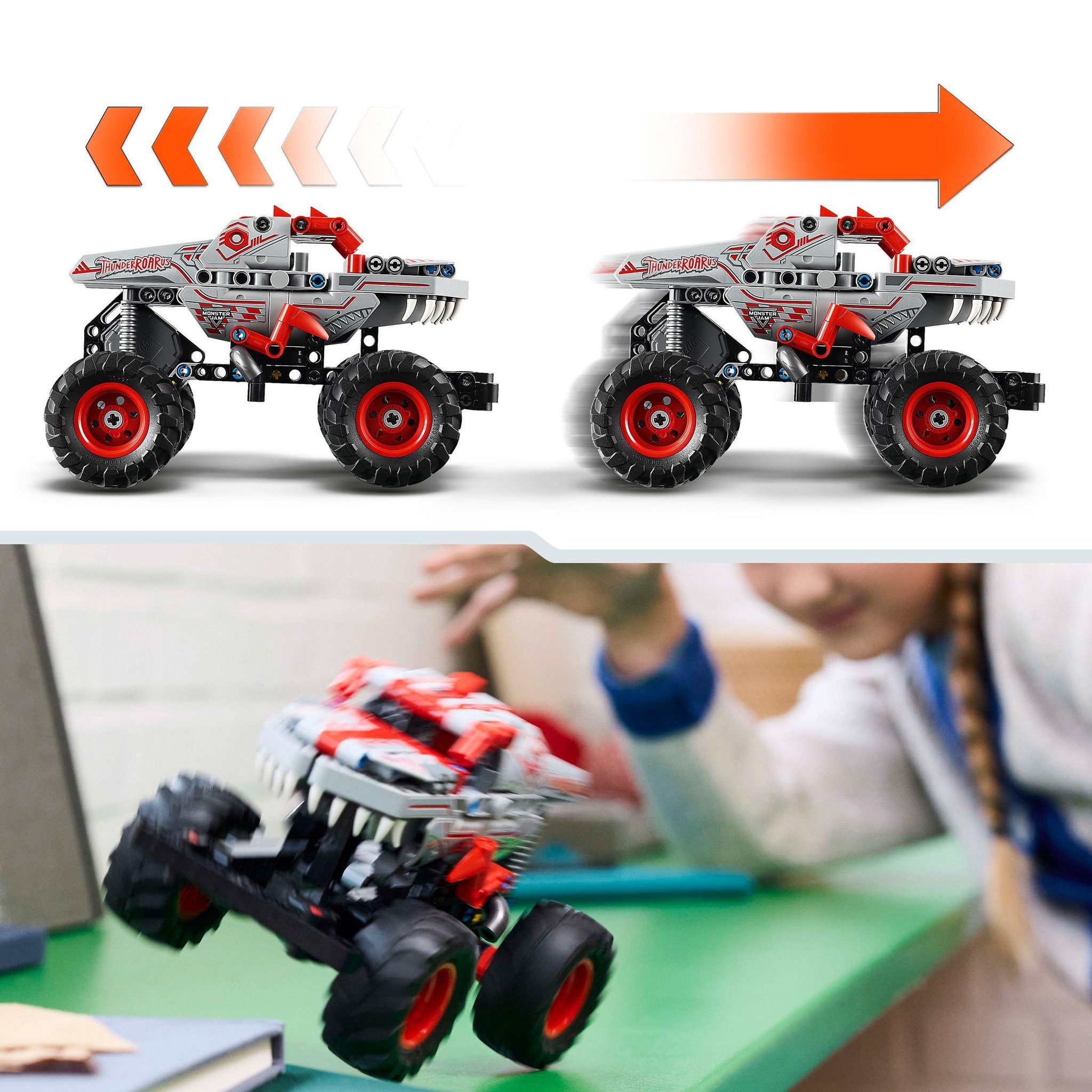 Voir la diapositive 5 : LEGO Technic 42200 - Monster Jam Thunderroarus à rétrofriction
