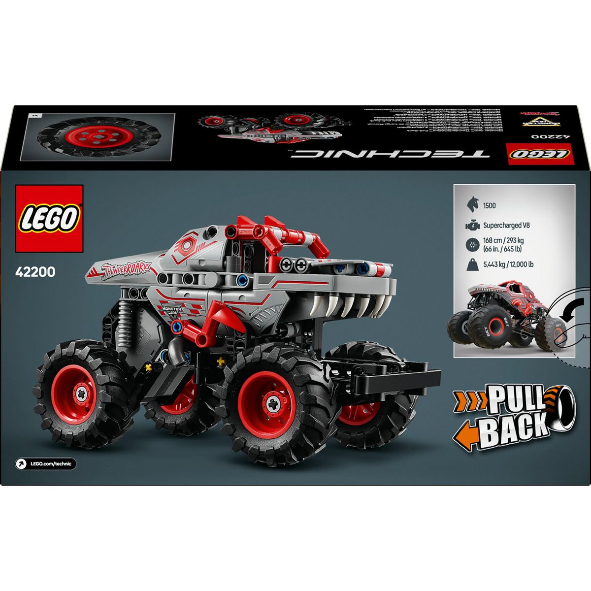 LEGO Technic 42200 - Monster Jam Thunderroarus à rétrofriction