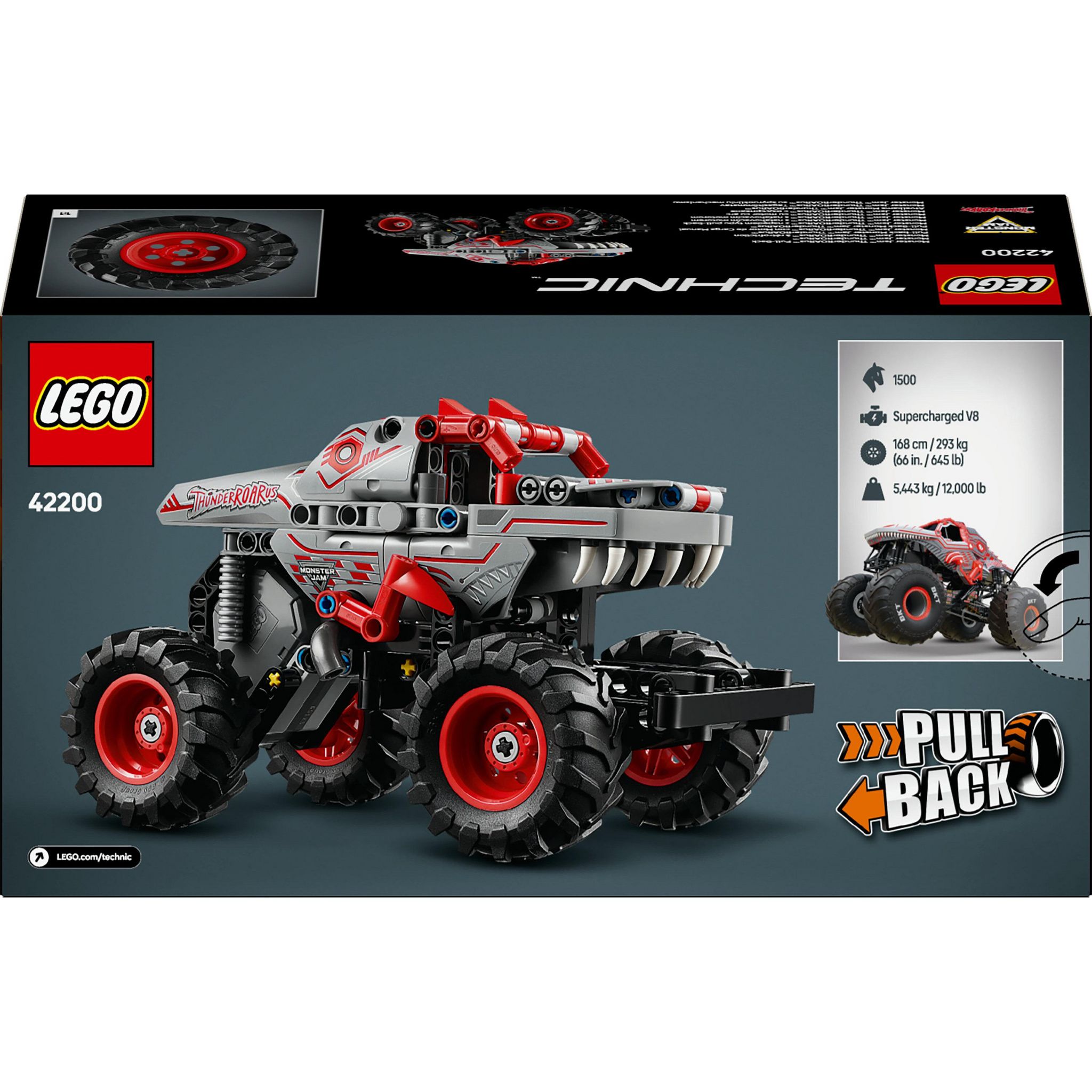 Voir la diapositive 8 : LEGO Technic 42200 - Monster Jam Thunderroarus à rétrofriction