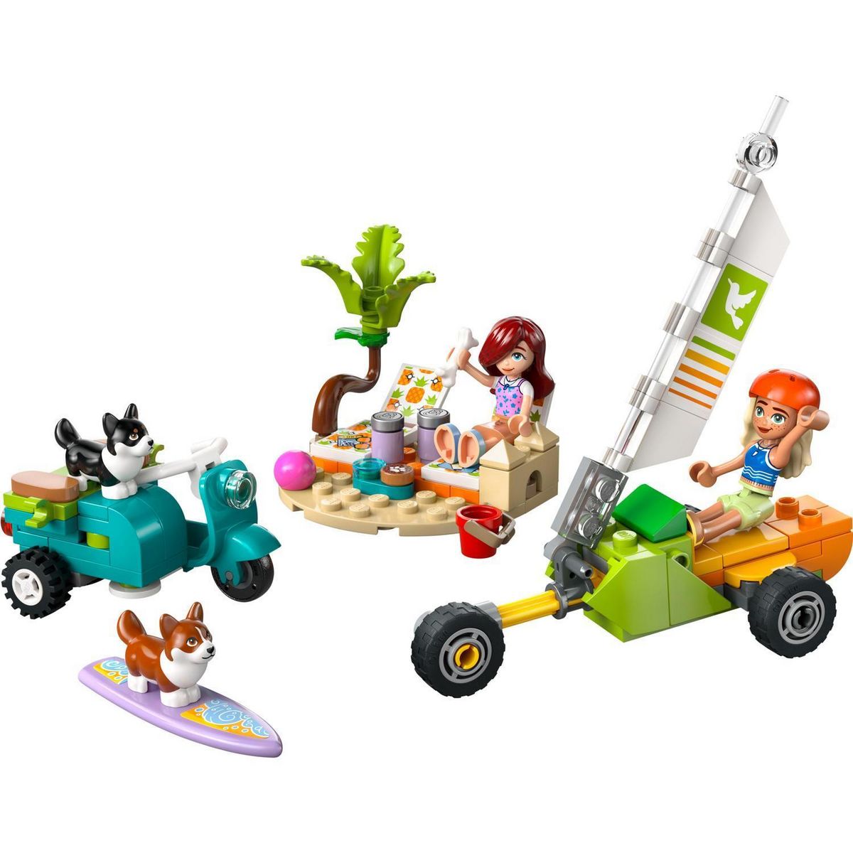 LEGO Friends 42641 - Chiens Surfeurs et Aventures en Scooter