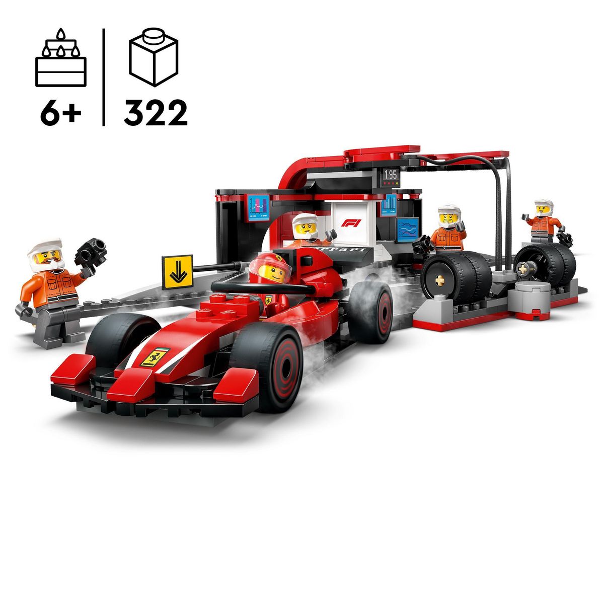 LEGO City 60443 - Arrêt au Stand de F1 avec voiture Ferrari