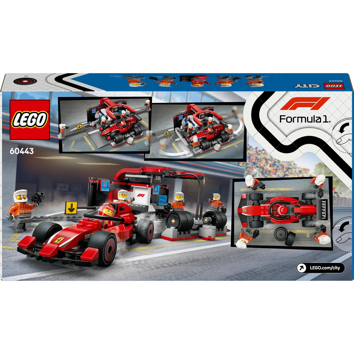 LEGO City 60443 - Arrêt au Stand de F1 avec voiture Ferrari