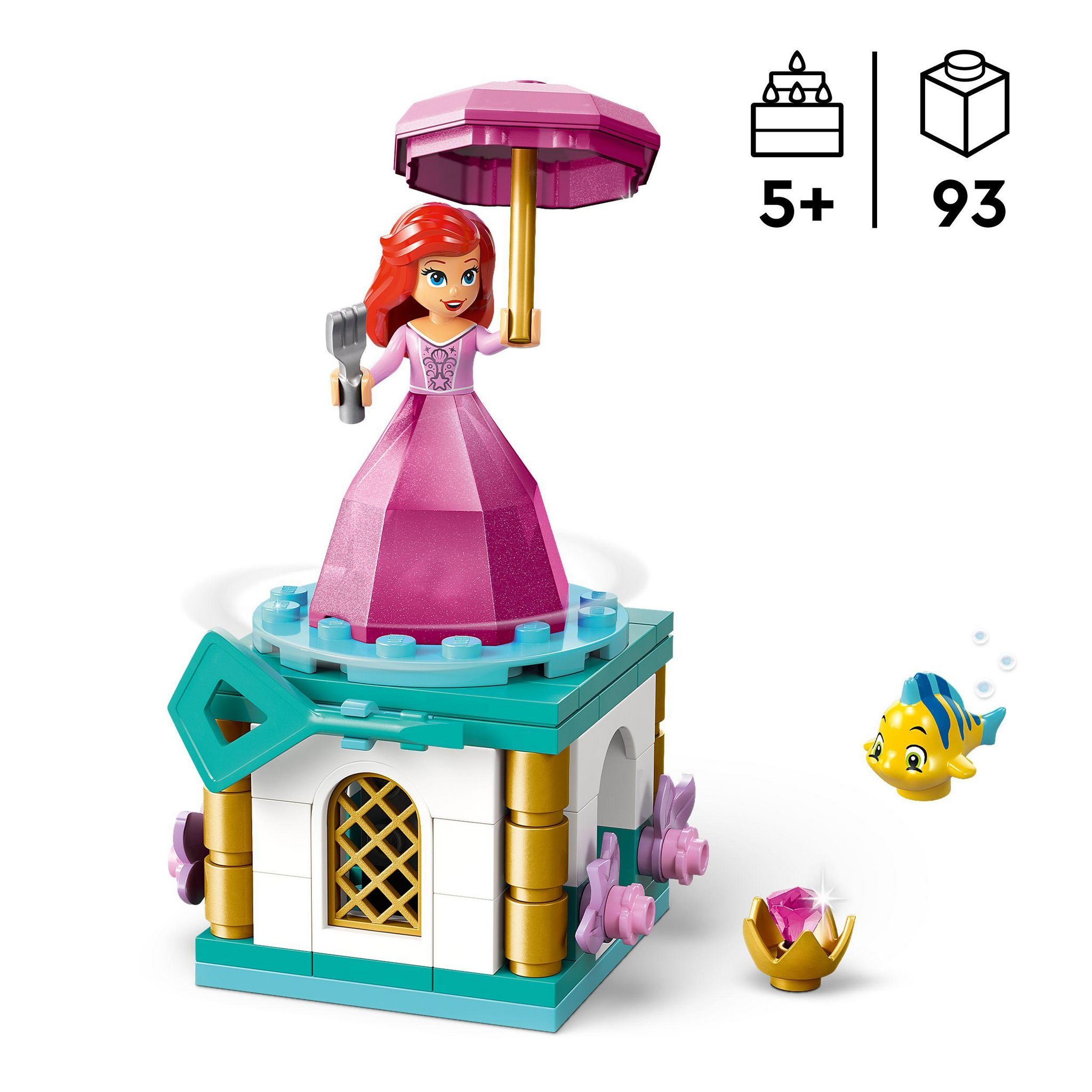 Voir la diapositive 3 : LEGO Disney 43259 - Ariel Tournoyante