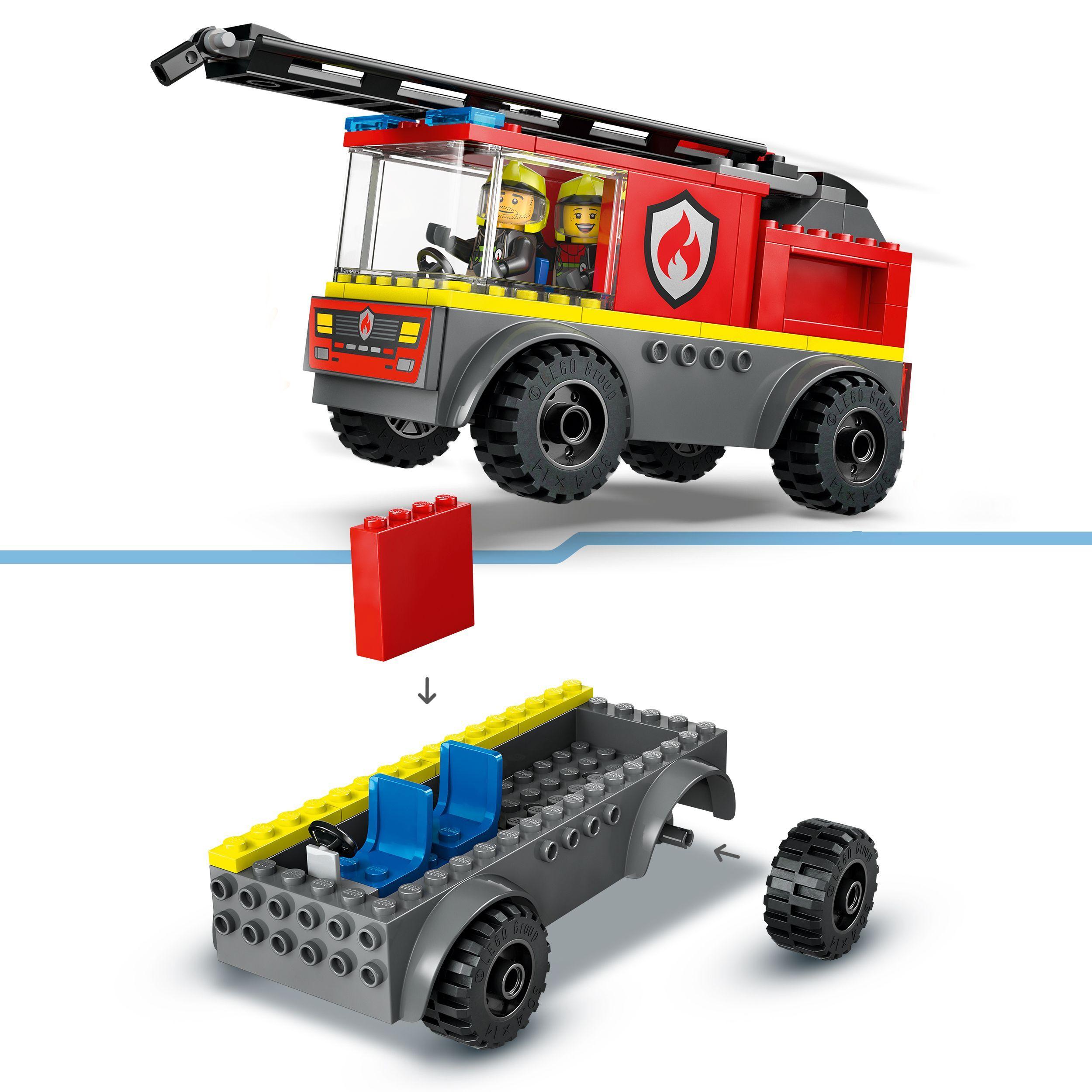 Voir la diapositive 4 : LEGO LEGO City 60463 Camion de pompiers avec échelle - Jeu de construction - Enfants dès 4 ans