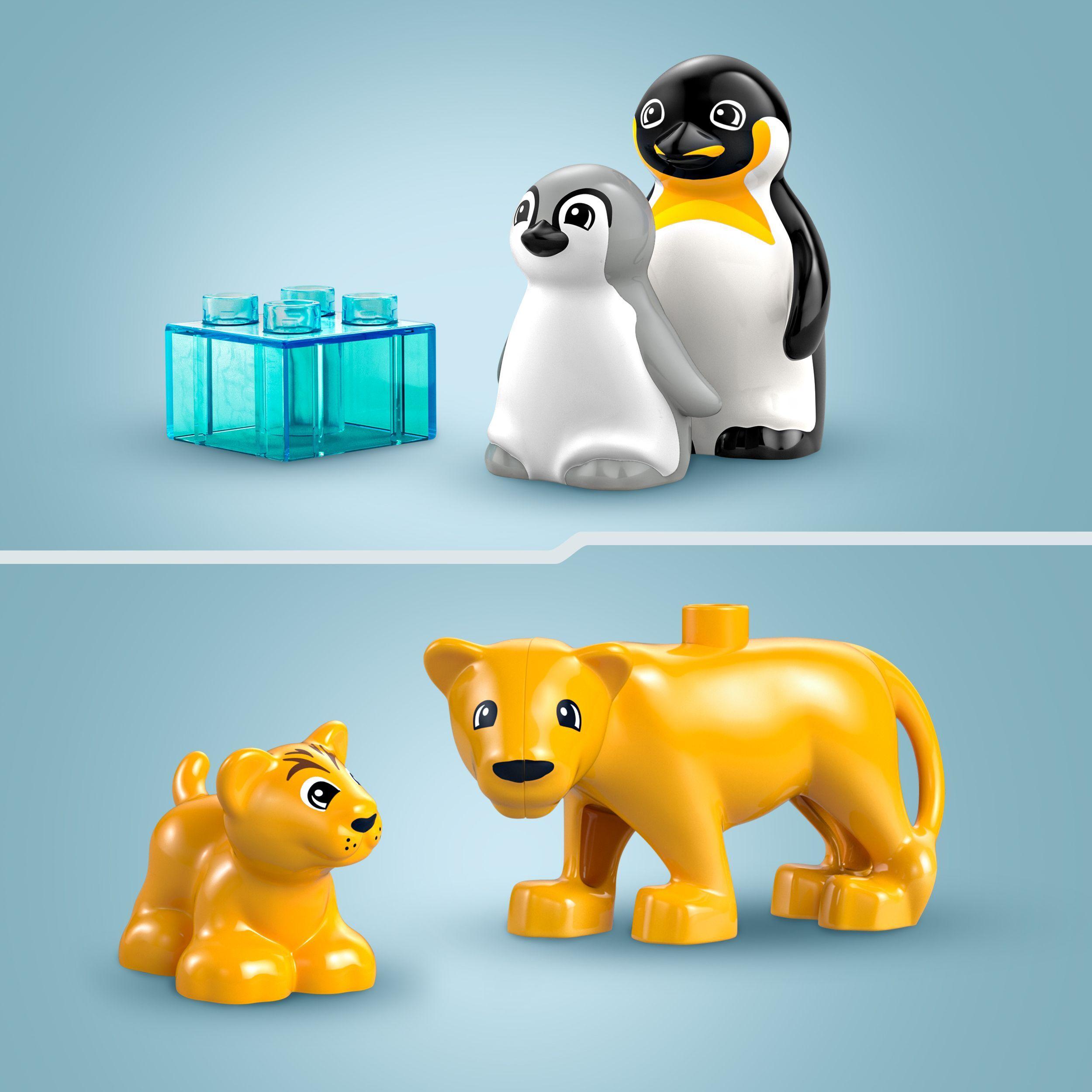 Voir la diapositive 4 : LEGO LEGO DUPLO Ma Ville 10442 Familles d’Animaux Sauvages : Pingouins et Lions - Jouet 2 ans