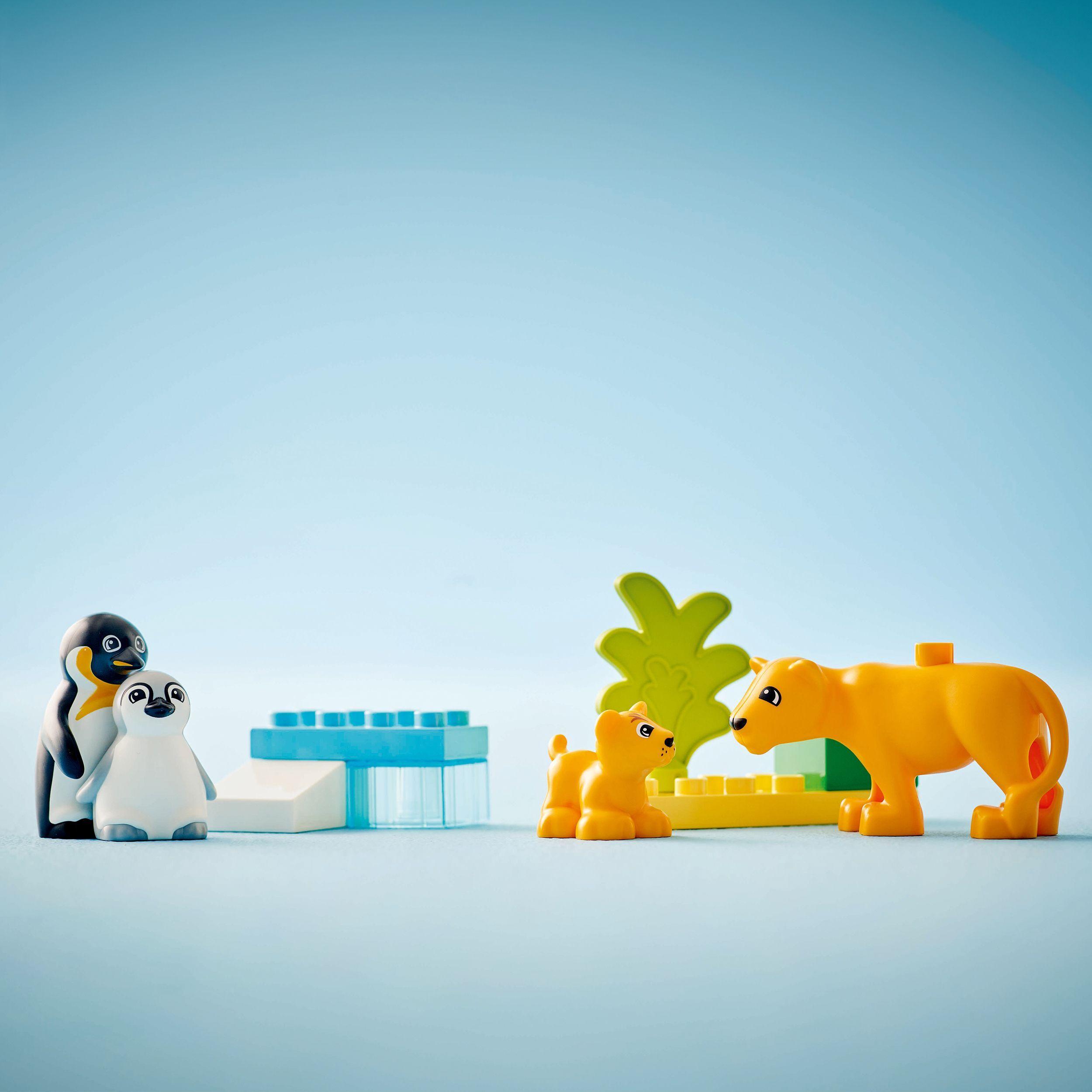 Voir la diapositive 5 : LEGO LEGO DUPLO Ma Ville 10442 Familles d’Animaux Sauvages : Pingouins et Lions - Jouet 2 ans