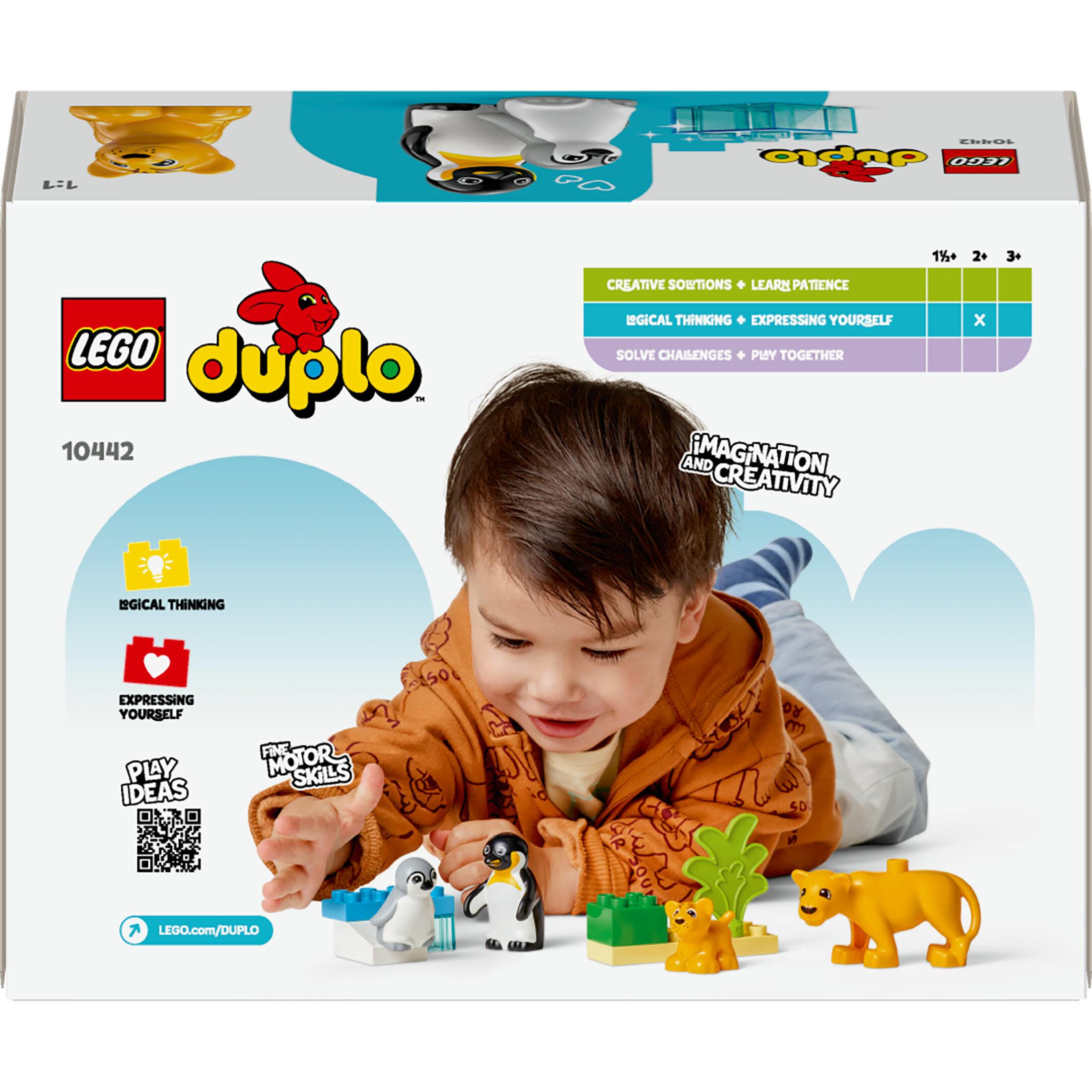 Voir la diapositive 8 : LEGO LEGO DUPLO Ma Ville 10442 Familles d’Animaux Sauvages : Pingouins et Lions - Jouet 2 ans