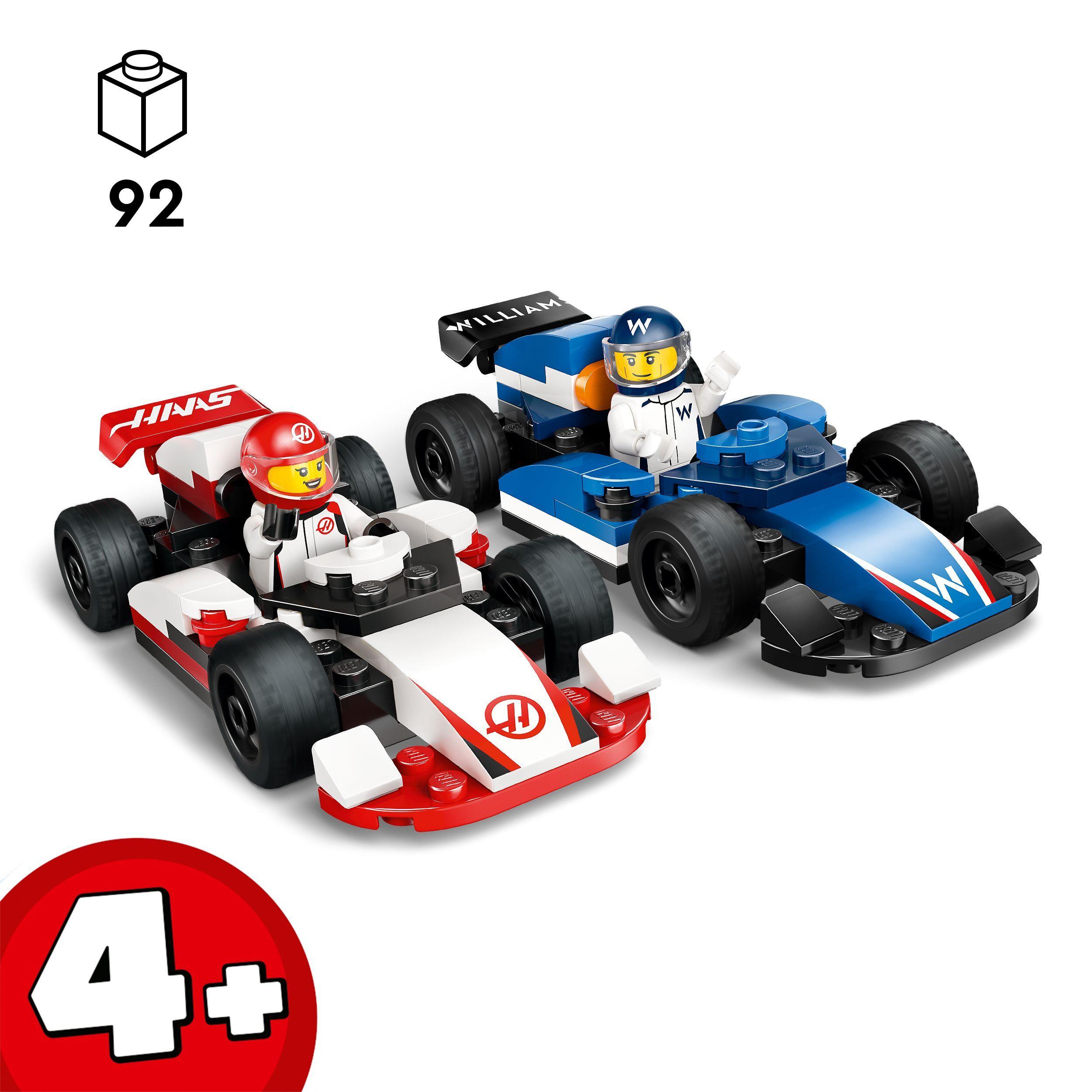 Voir la diapositive 3 : LEGO LEGO City 60464 Voitures de course de F1 Williams Racing et Haas F1 - Jouet dès 4 ans