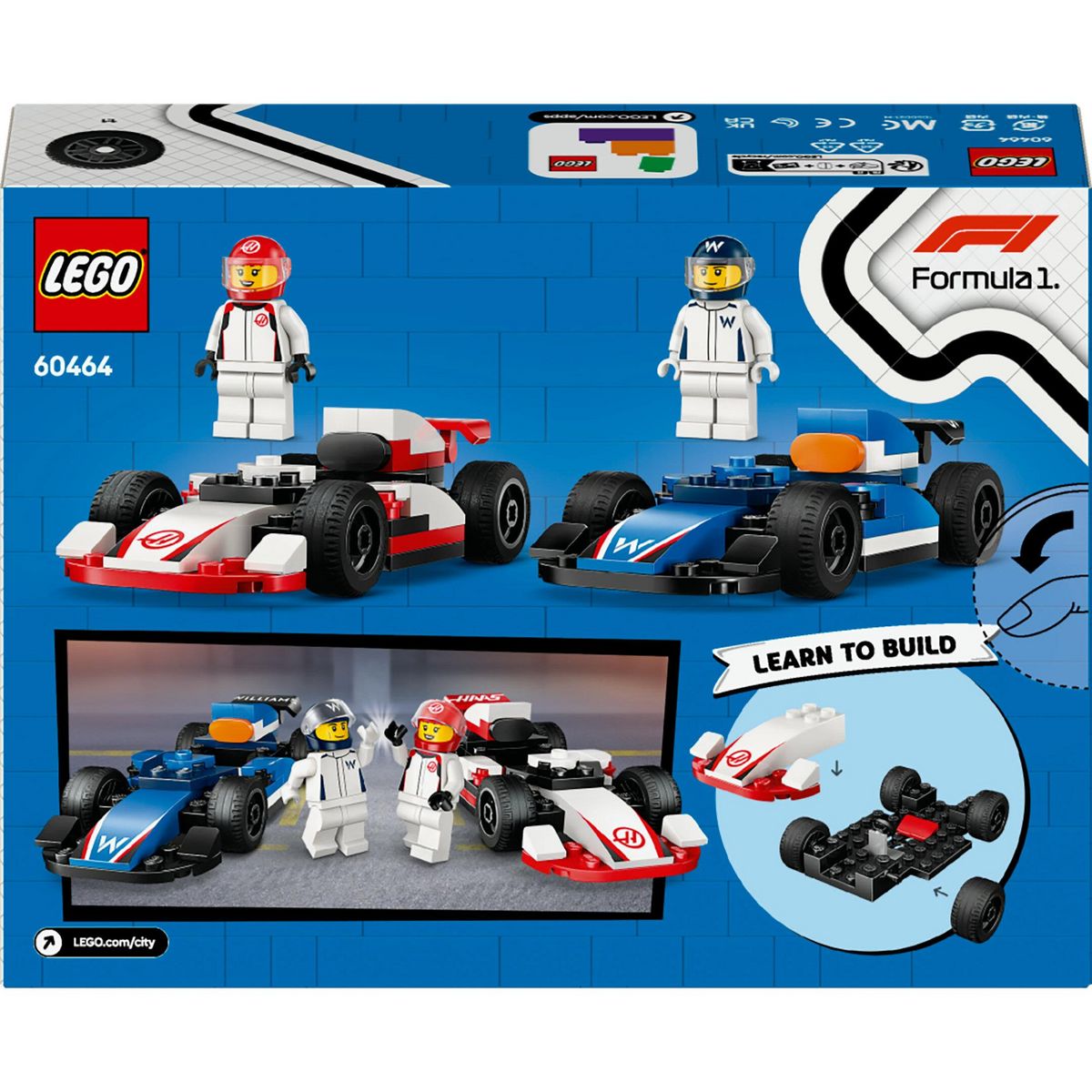 LEGO City 60464 - Voitures de course de F1 Williams Racing et Haas F1