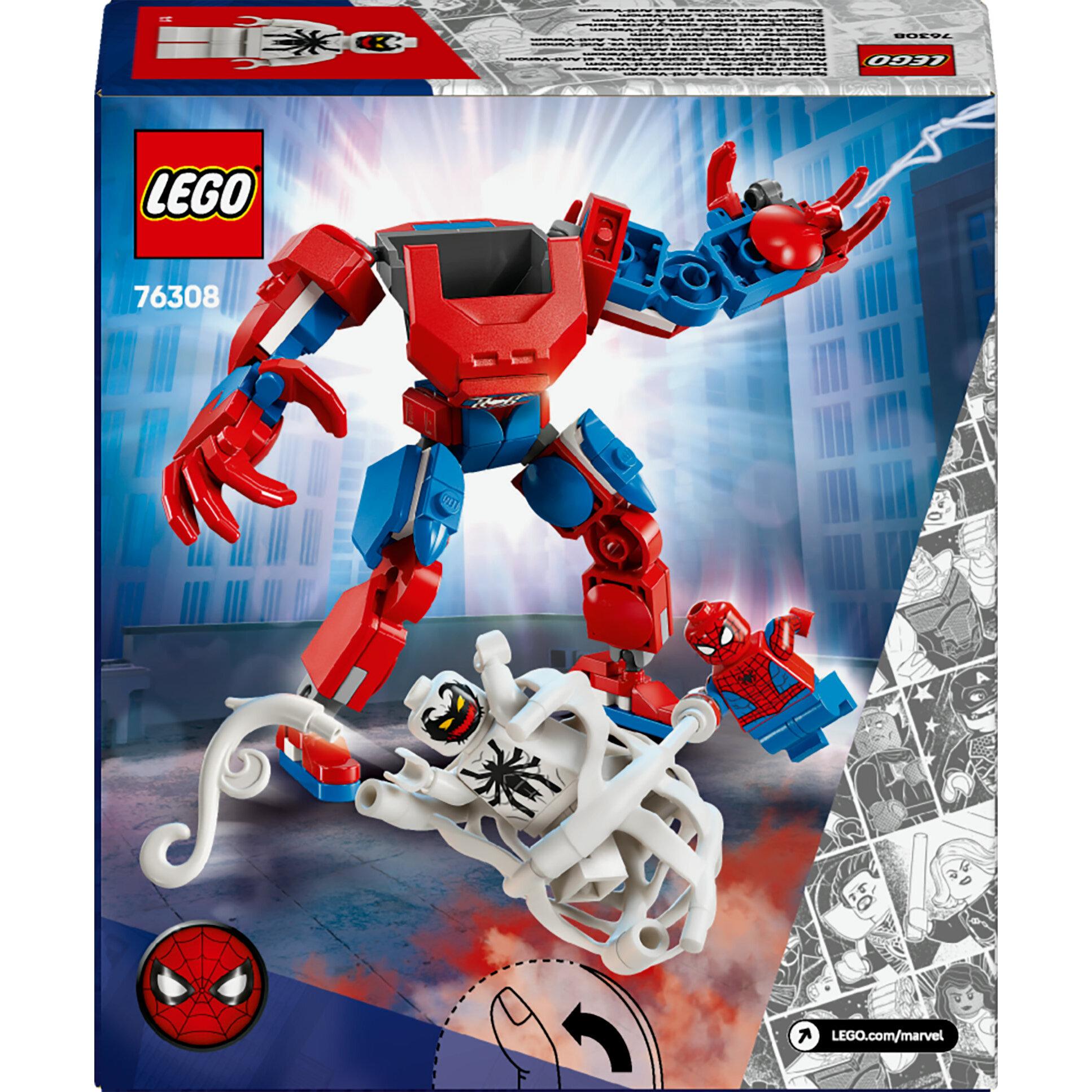 Voir la diapositive 3 : LEGO Marvel 76308 Le robot de Spider-Man contre Anti-Venom - Jeu de super héros dès 6 ans