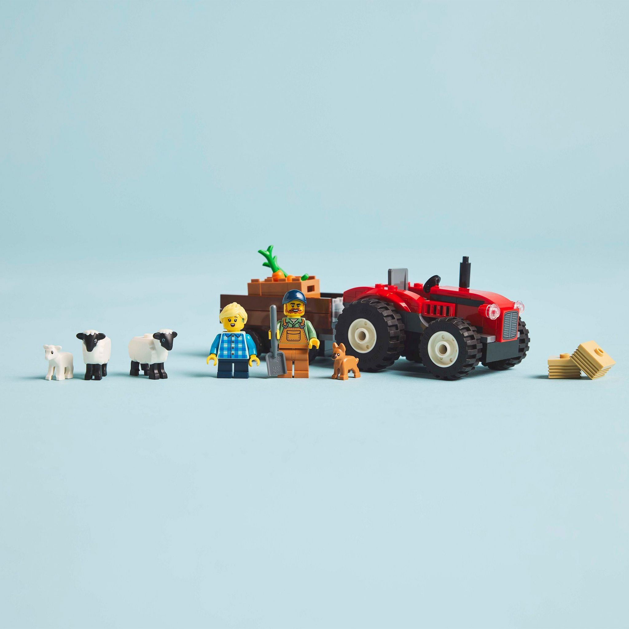 Voir la diapositive 6 : LEGO City 60461 - Tracteur agricole rouge avec remorque et moutons