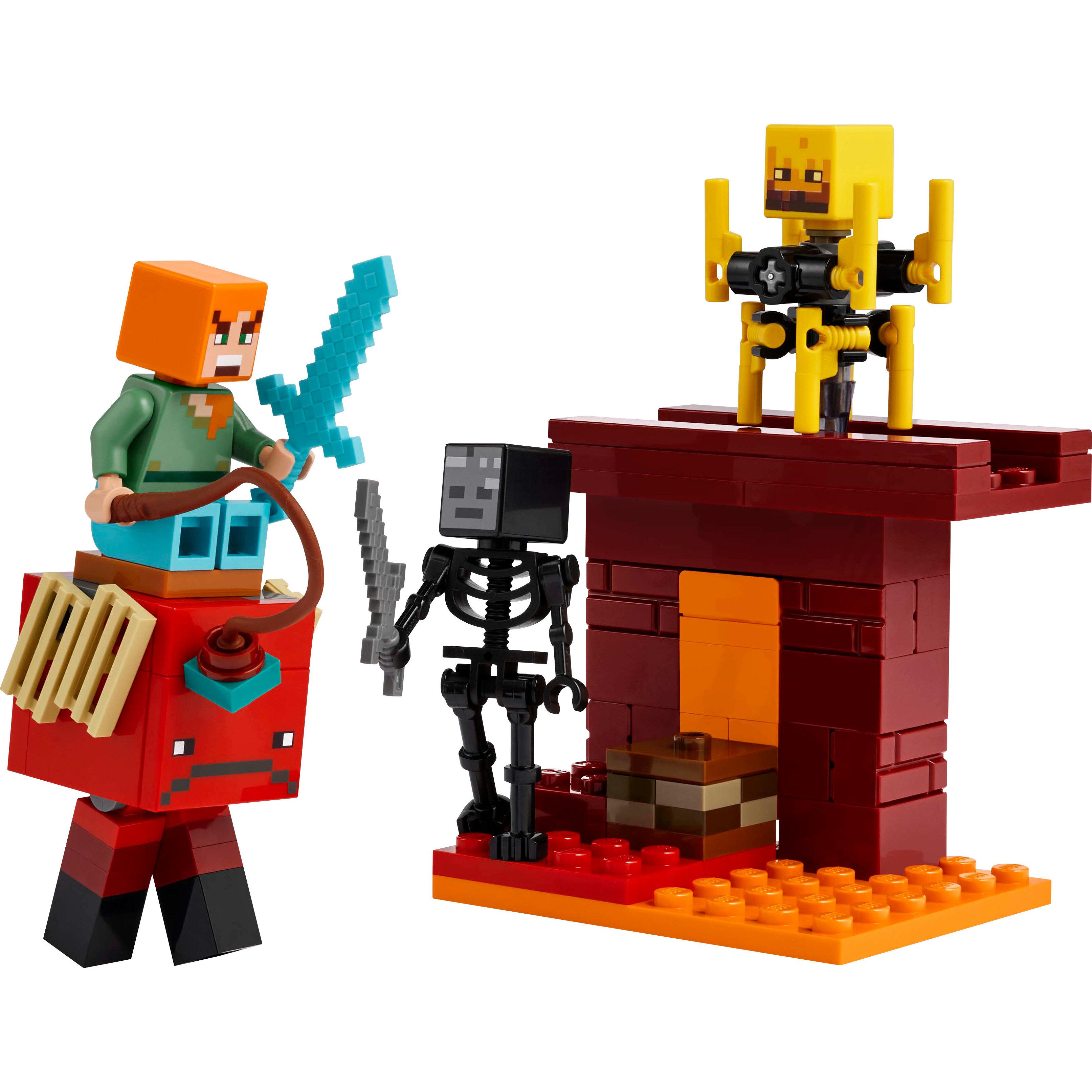 Voir la diapositive 2 : LEGO LEGO Minecraft 21266 La bataille de la lave du Nether - Jouet pour fans de jeux vidéo