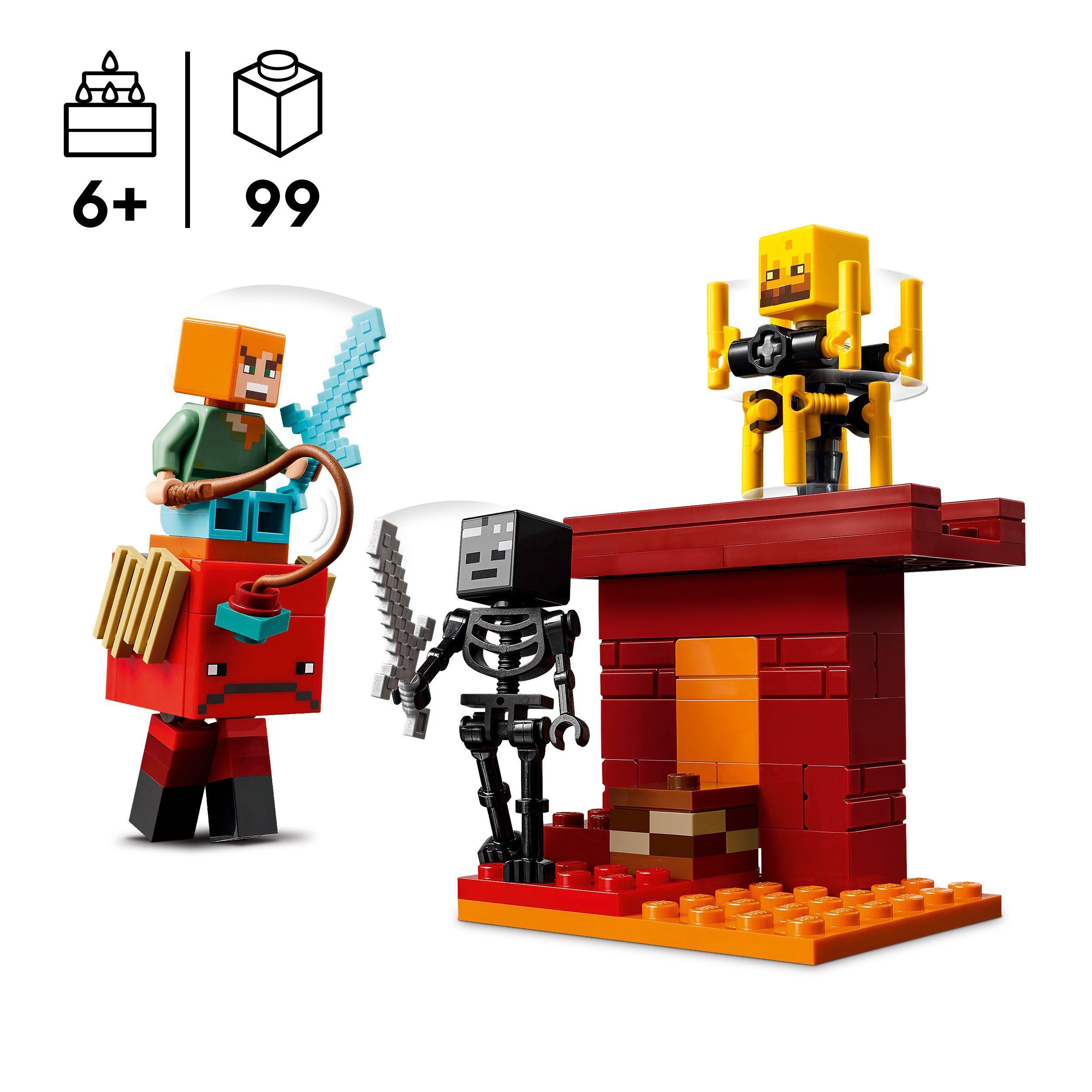 Voir la diapositive 3 : LEGO LEGO Minecraft 21266 La bataille de la lave du Nether - Jouet pour fans de jeux vidéo