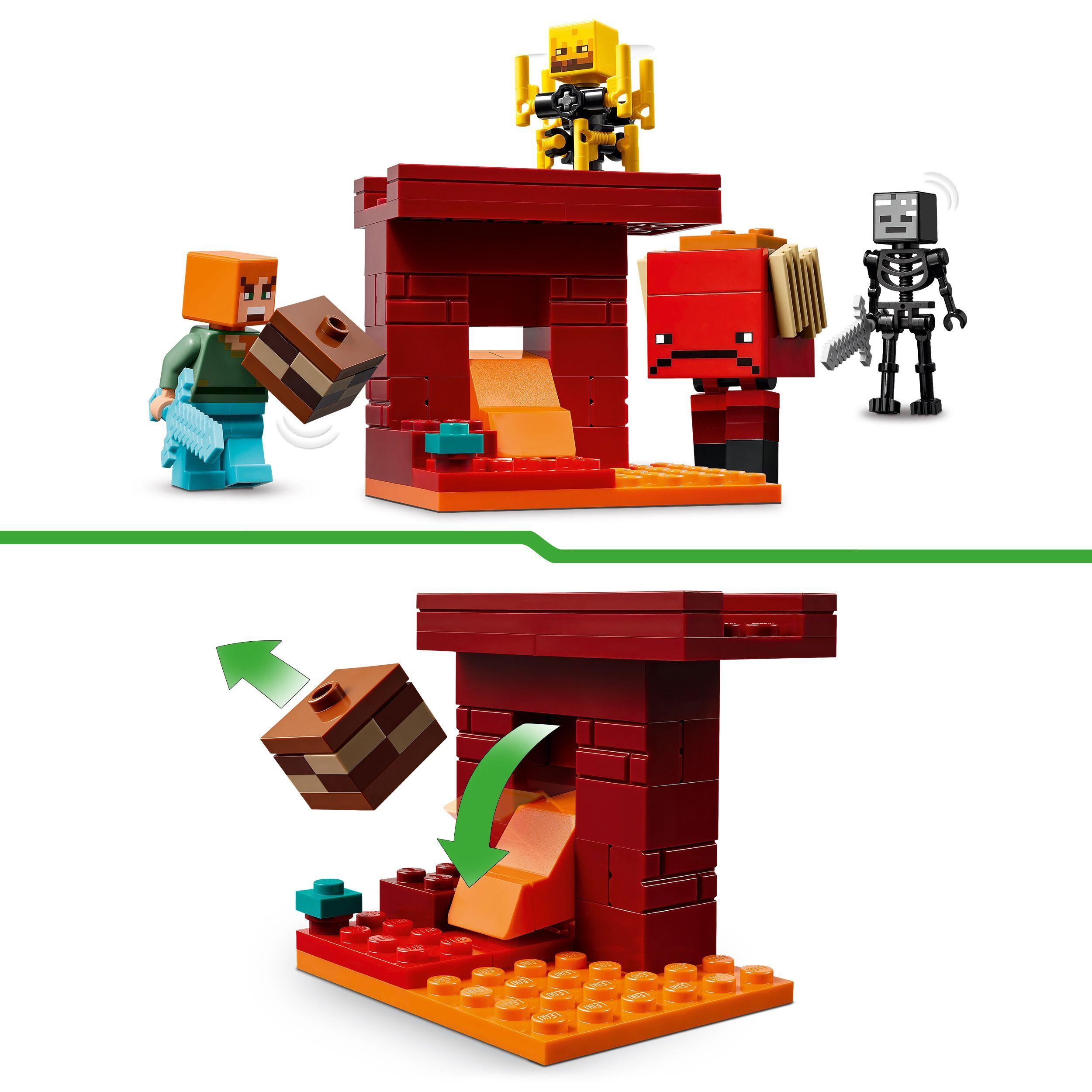 Voir la diapositive 4 : LEGO LEGO Minecraft 21266 La bataille de la lave du Nether - Jouet pour fans de jeux vidéo