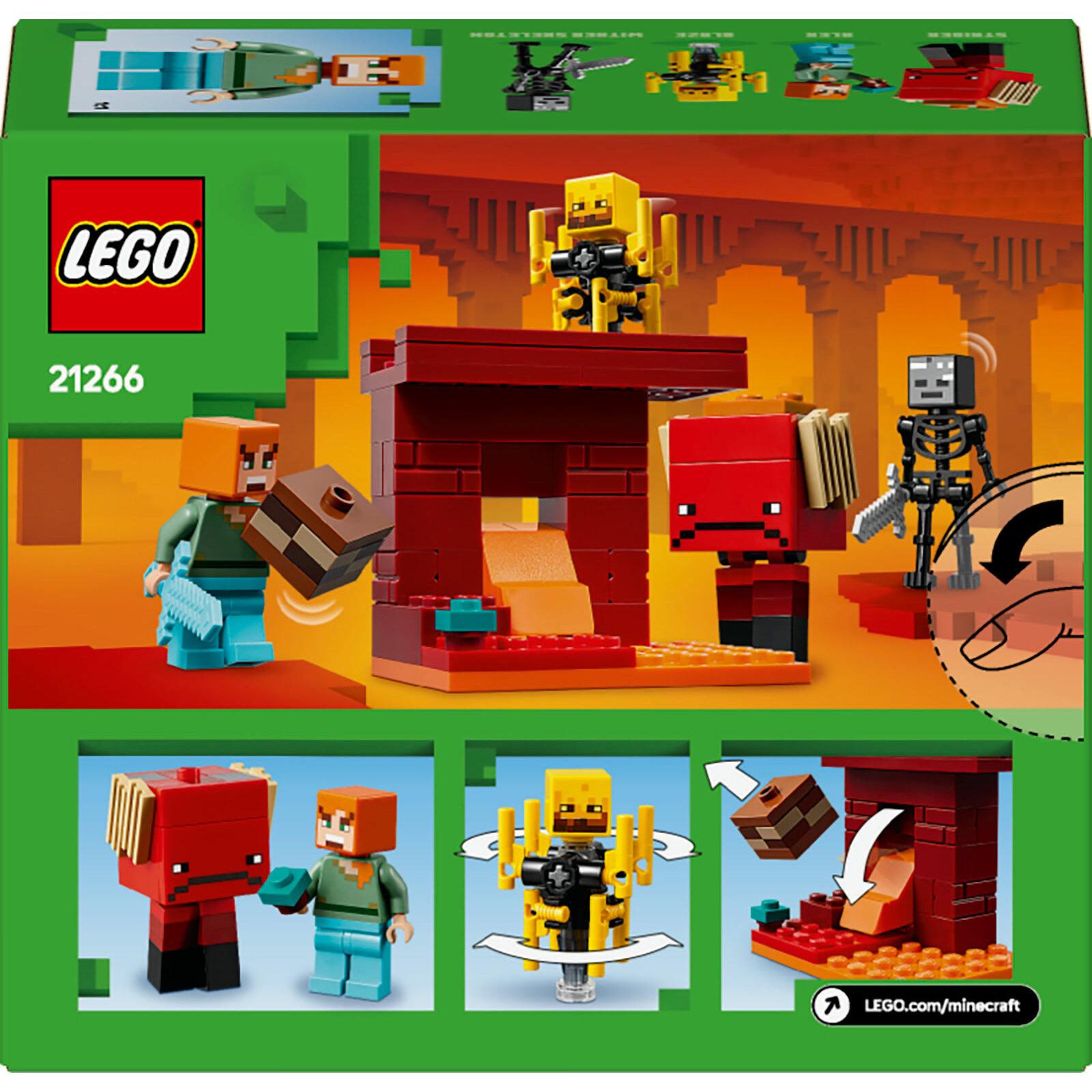 Voir la diapositive 8 : LEGO LEGO Minecraft 21266 La bataille de la lave du Nether - Jouet pour fans de jeux vidéo