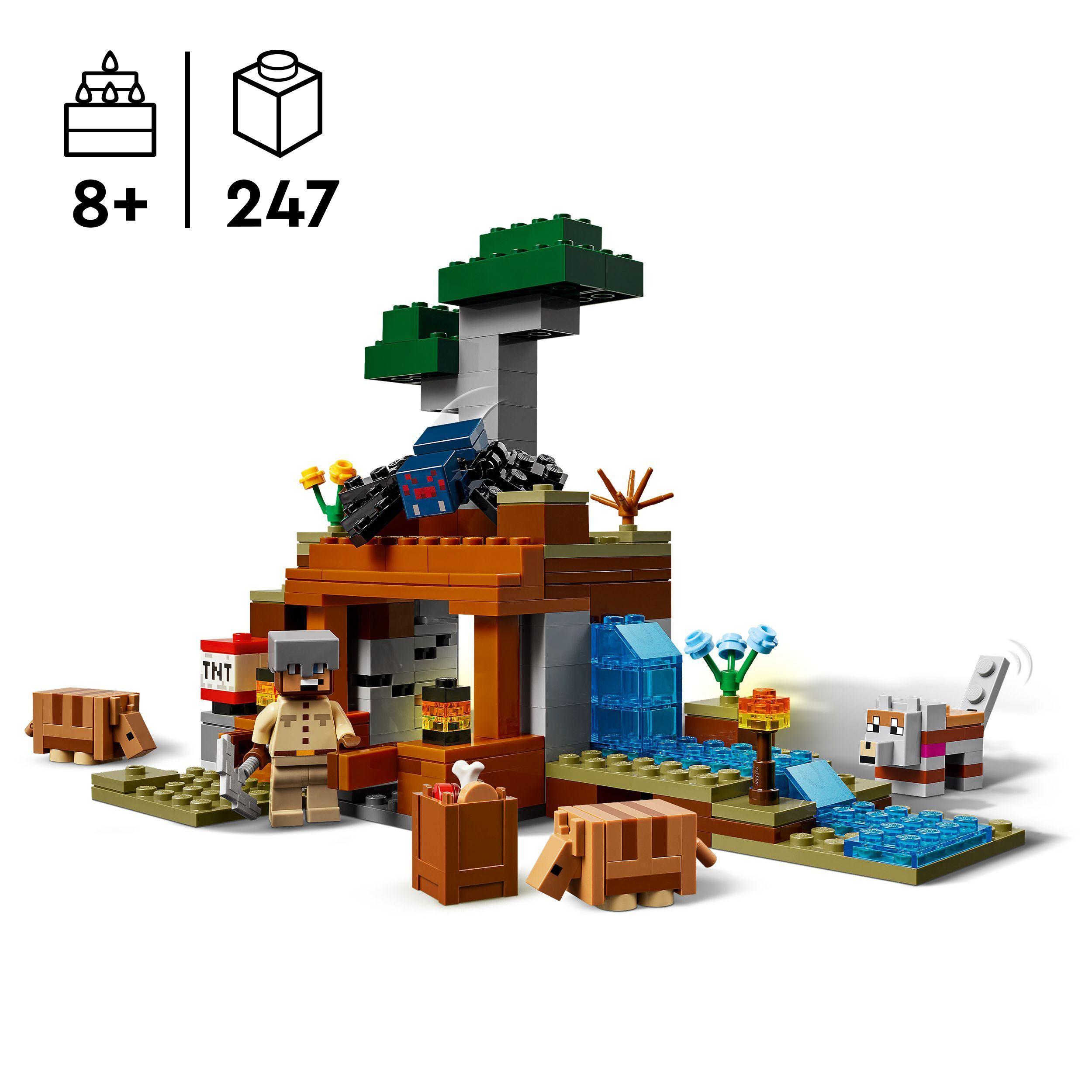 Voir la diapositive 3 : LEGO LEGO Minecraft 21269 L’expédition dans la mine du tatou - Jeu de construction pour garçon