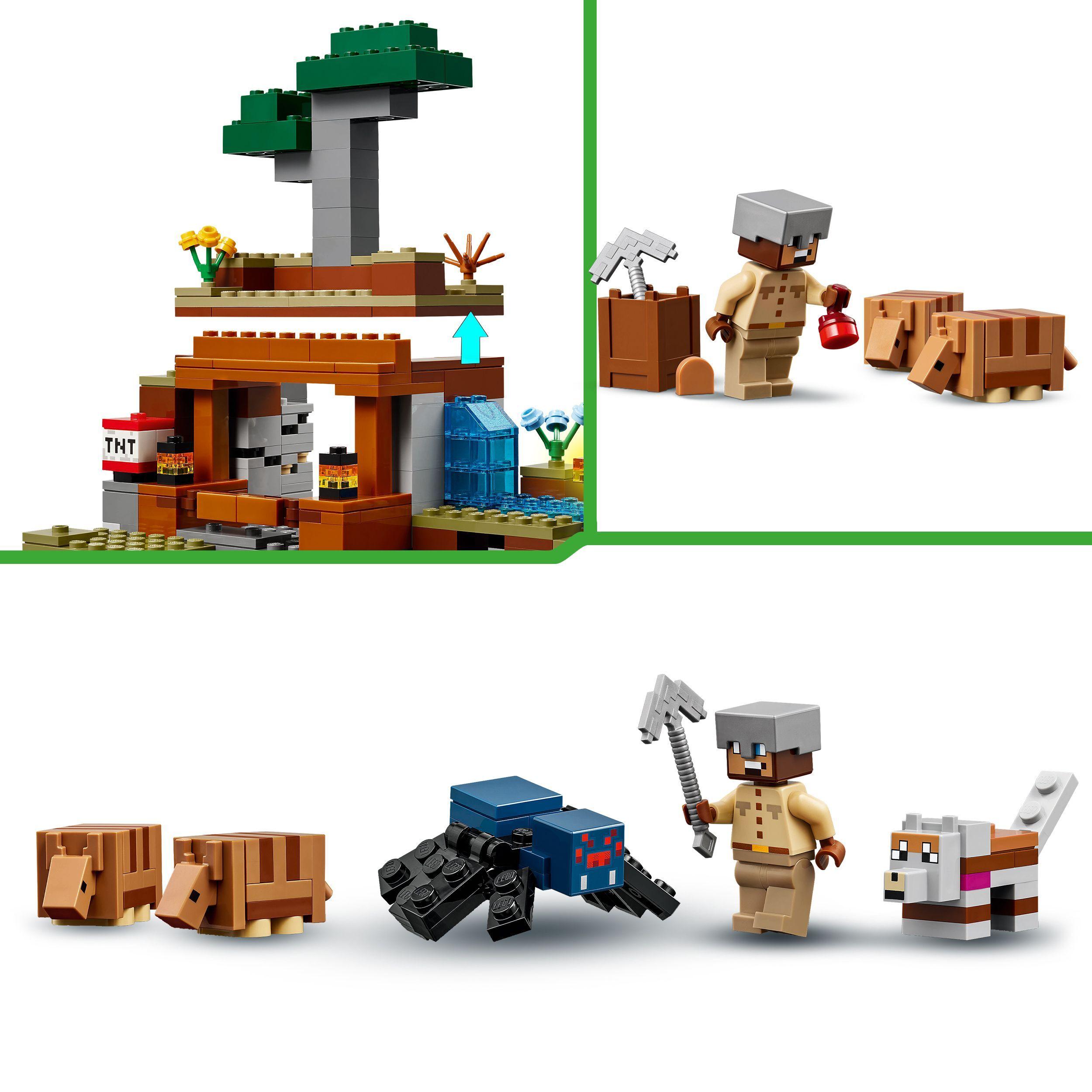 Voir la diapositive 5 : LEGO LEGO Minecraft 21269 L’expédition dans la mine du tatou - Jeu de construction pour garçon