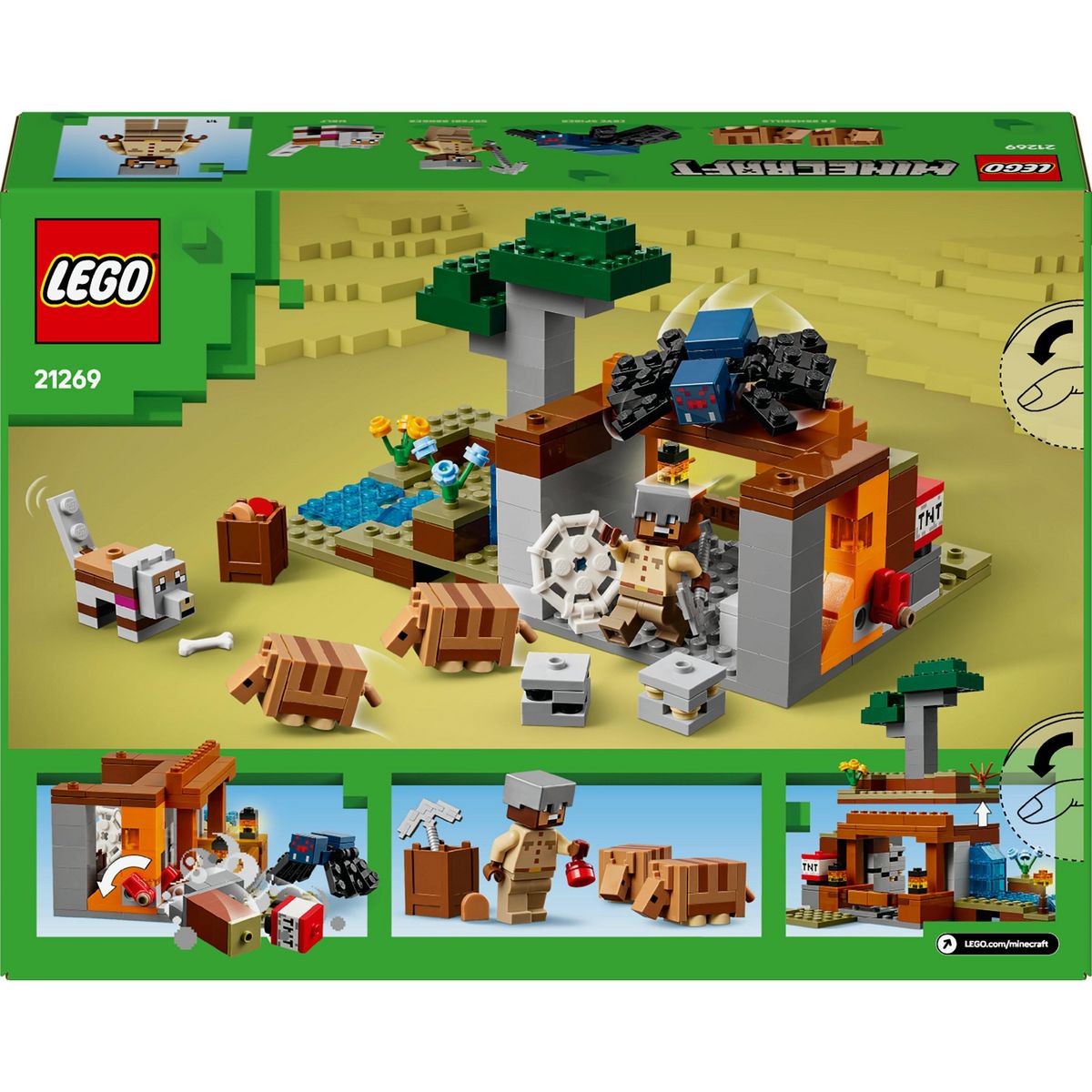 LEGO Minecraft 21269 - L'Expédition dans la mine du Tatou