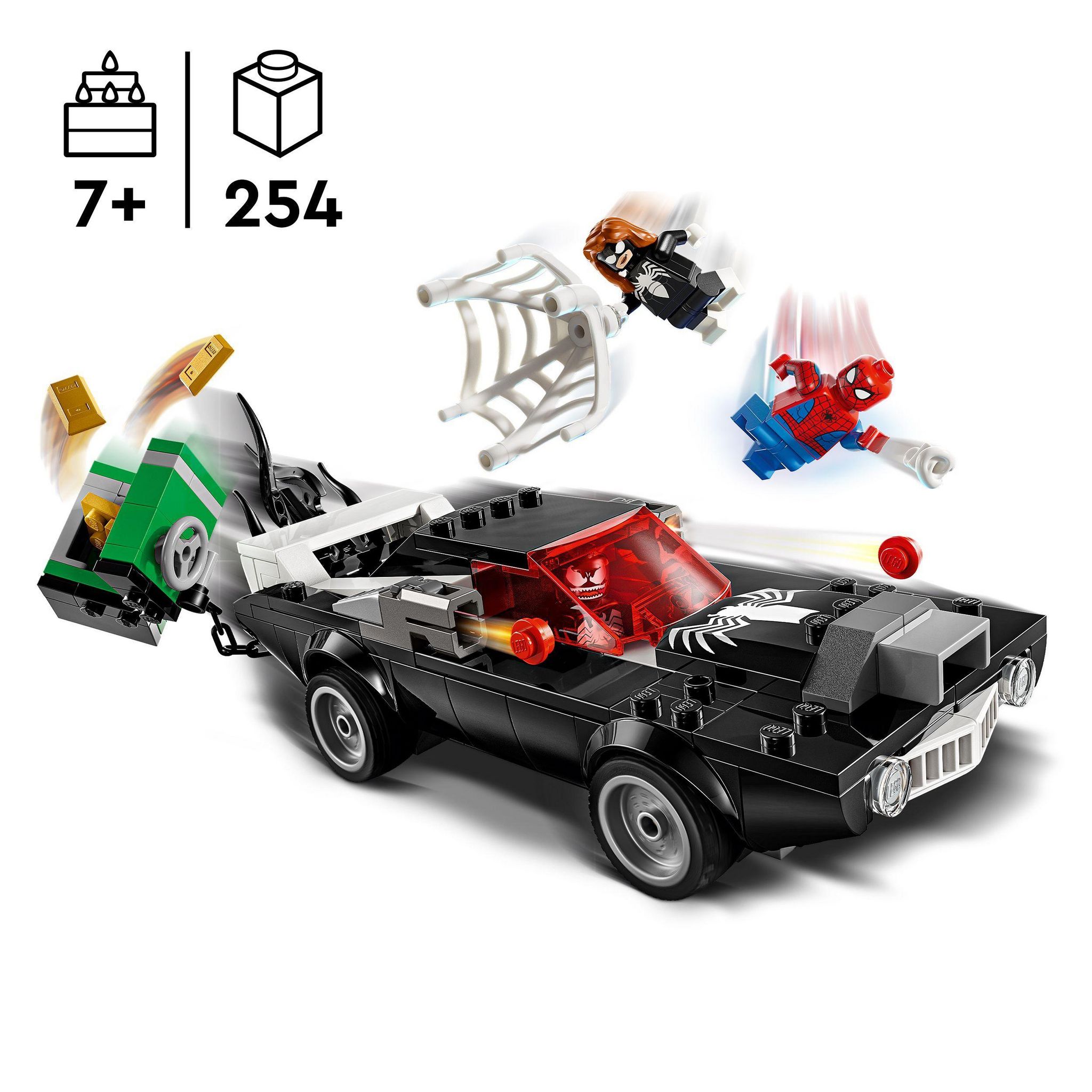 Voir la diapositive 3 : LEGO Marvel 76309 - Spider man contre le bolide de Venom