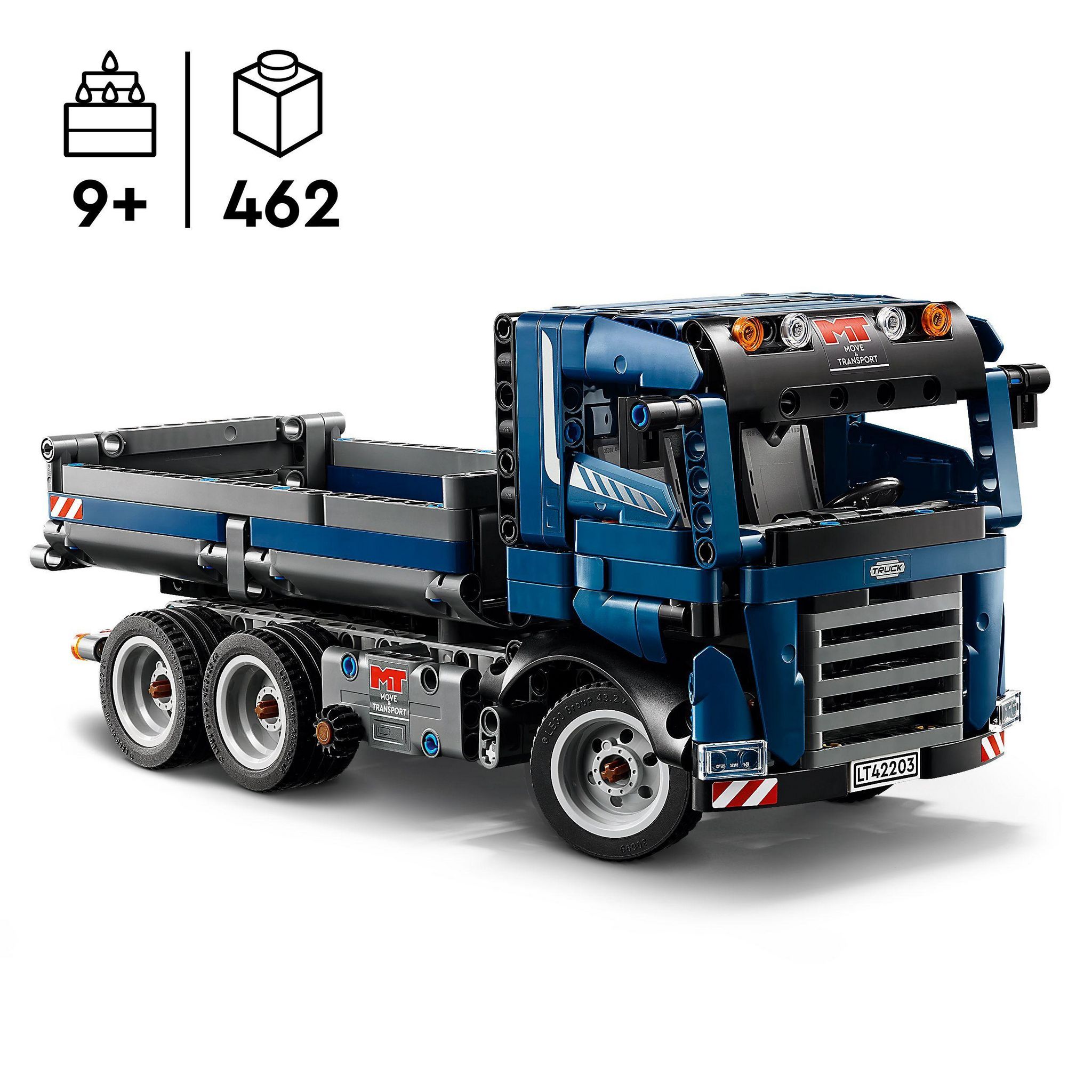 Voir la diapositive 3 : LEGO Technic 42203 - Camion benne