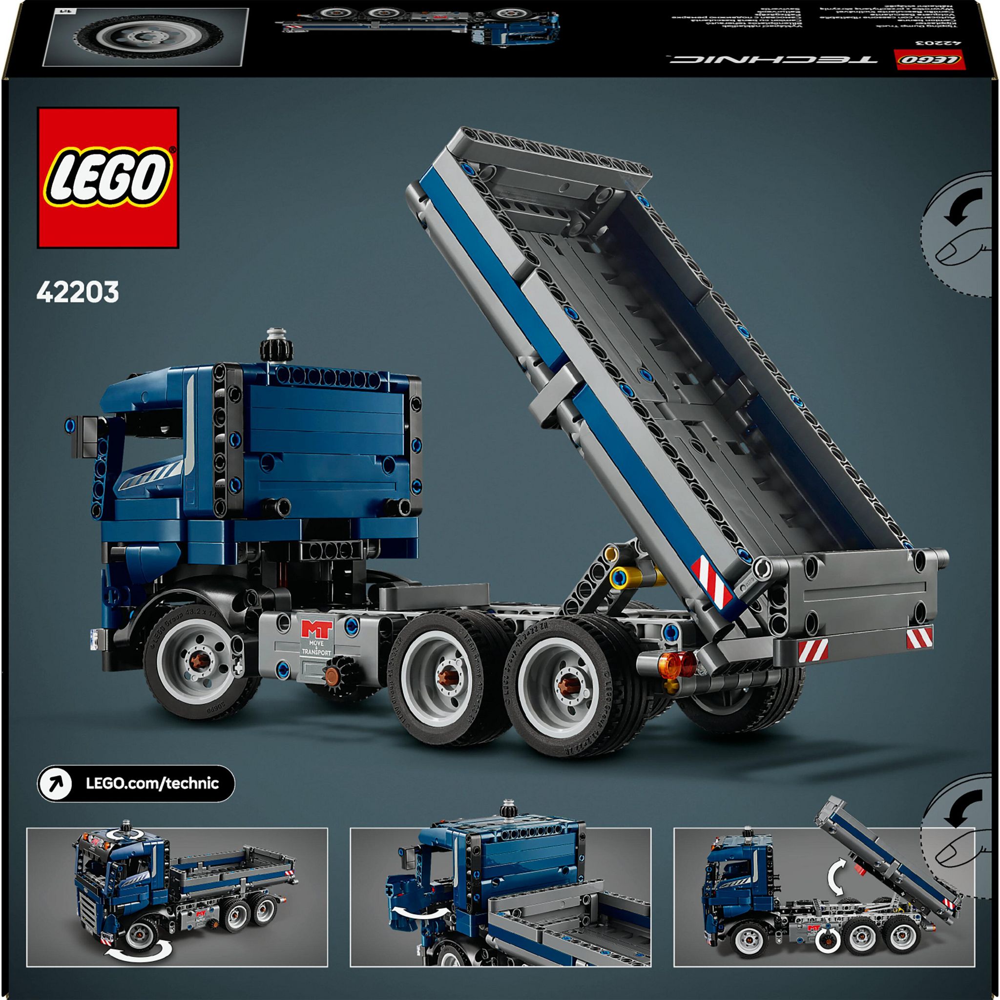 Voir la diapositive 8 : LEGO Technic 42203 - Camion benne