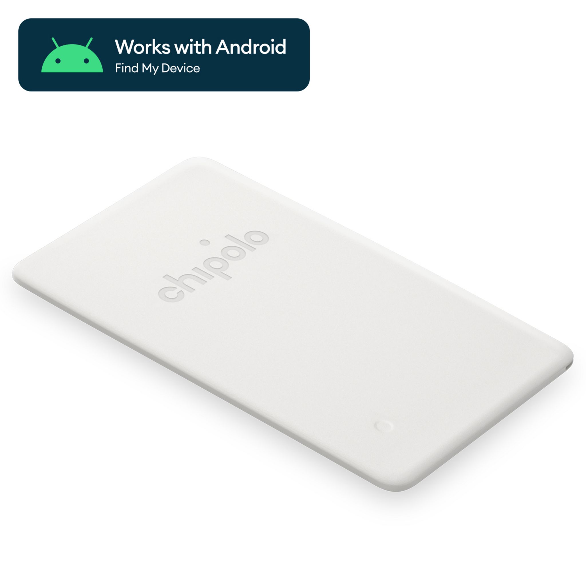 CHIPOLO Tracker CARD Point - Fonctionne avec l'application Localiser mon appareil de Google - Blanc