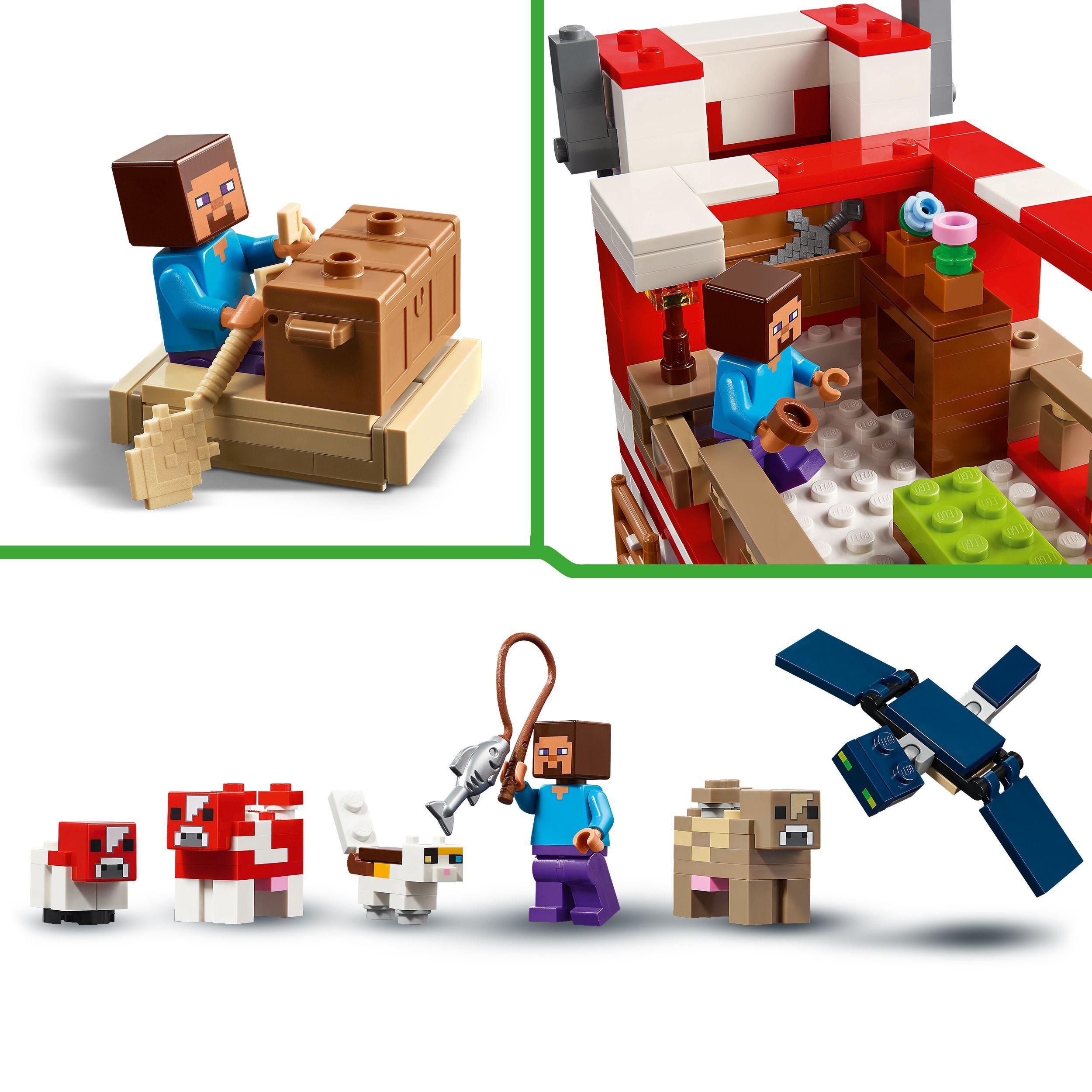 Voir la diapositive 5 : LEGO LEGO Minecraft 21270 La Maison des Champimeuhs - Jeu de Construction dès 8 ans
