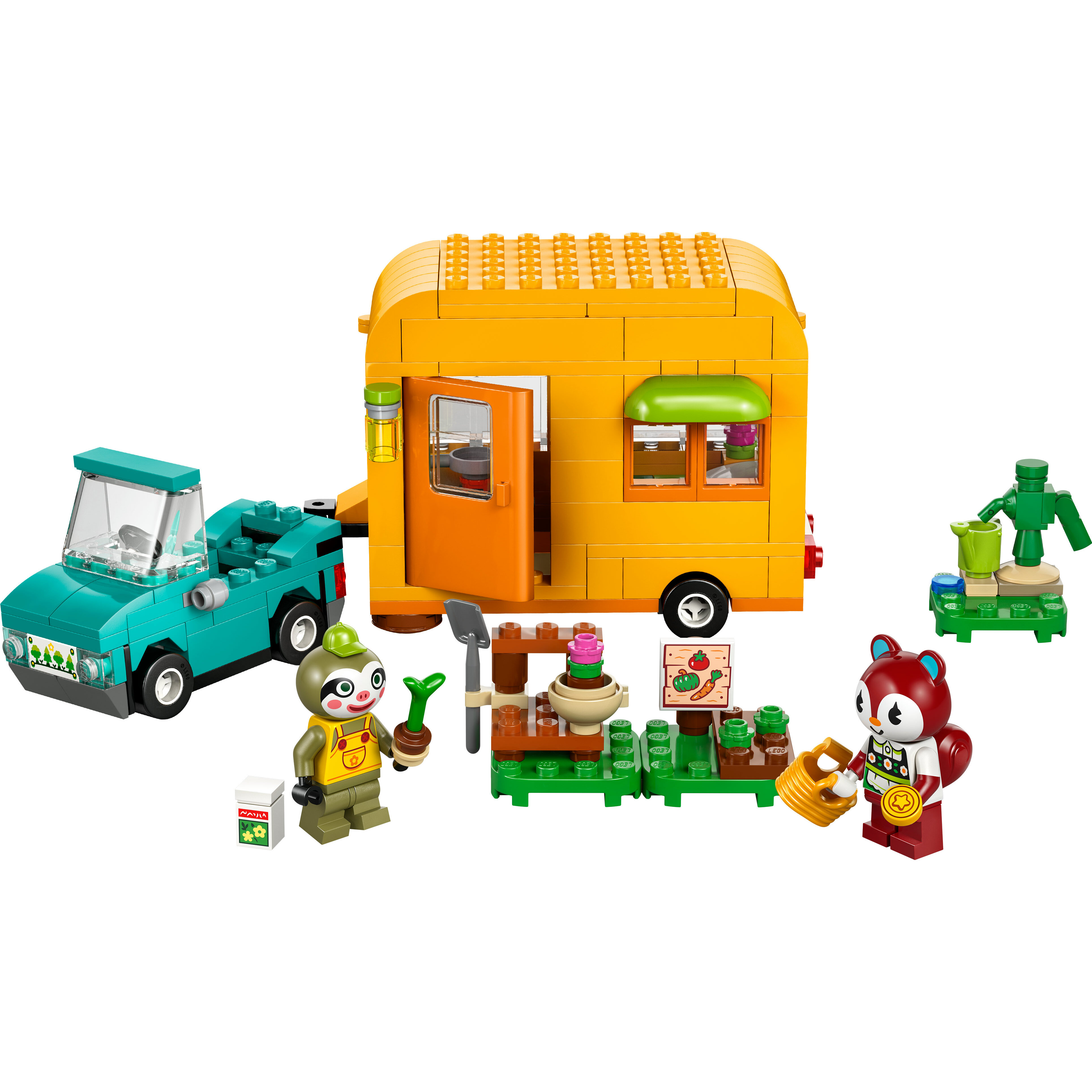 Voir la diapositive 2 : LEGO Animal Crossing 77054 Caravane et stand de jardinage de Racine - Jouet voiture