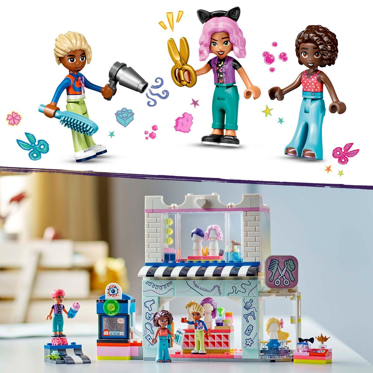 LEGO Friends 42662 - Salon de coiffure et la boutique d'Accessoires