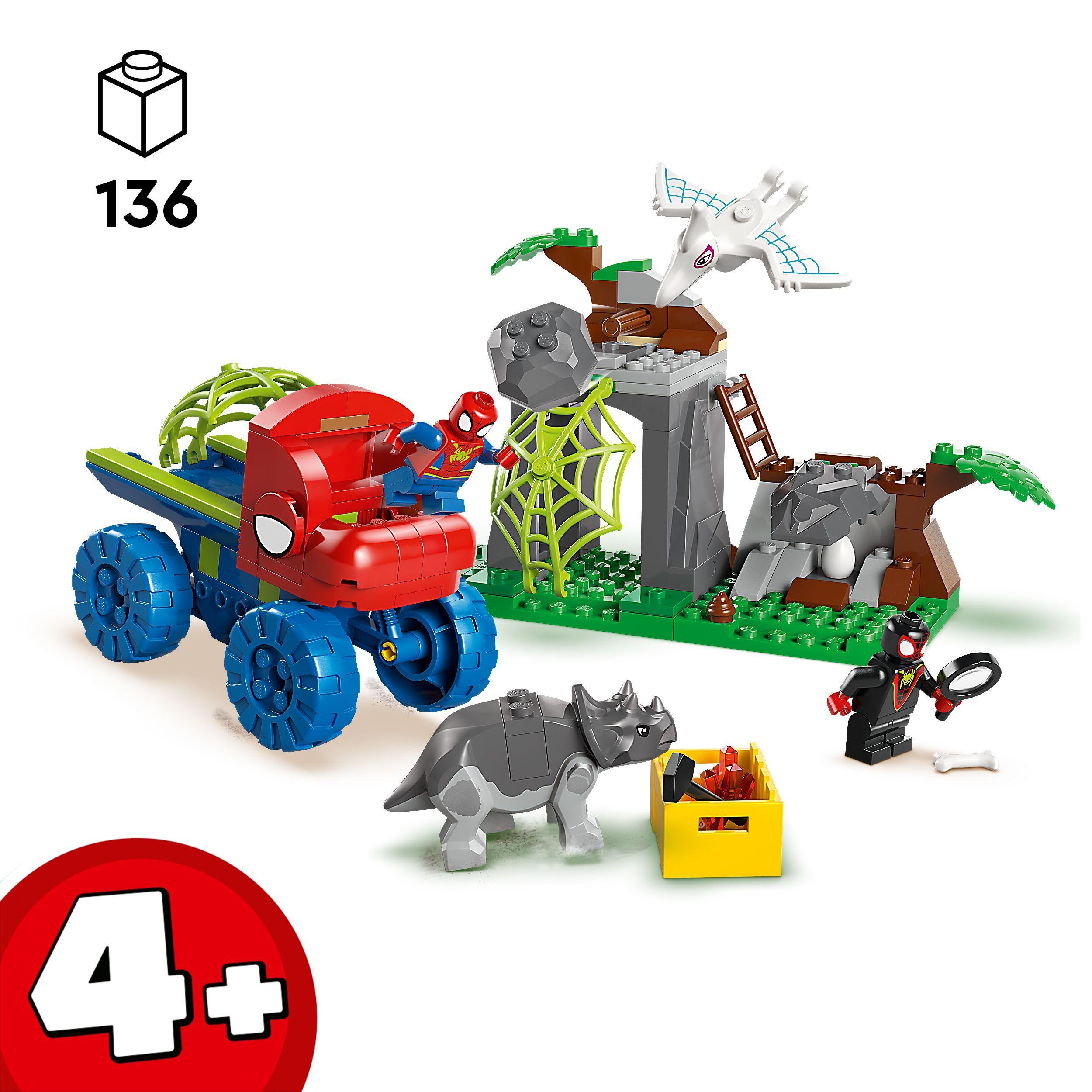Voir la diapositive 3 : LEGO Marvel 11199 - Sauvetage de l'équipe Spidey en Dino-Véhicule