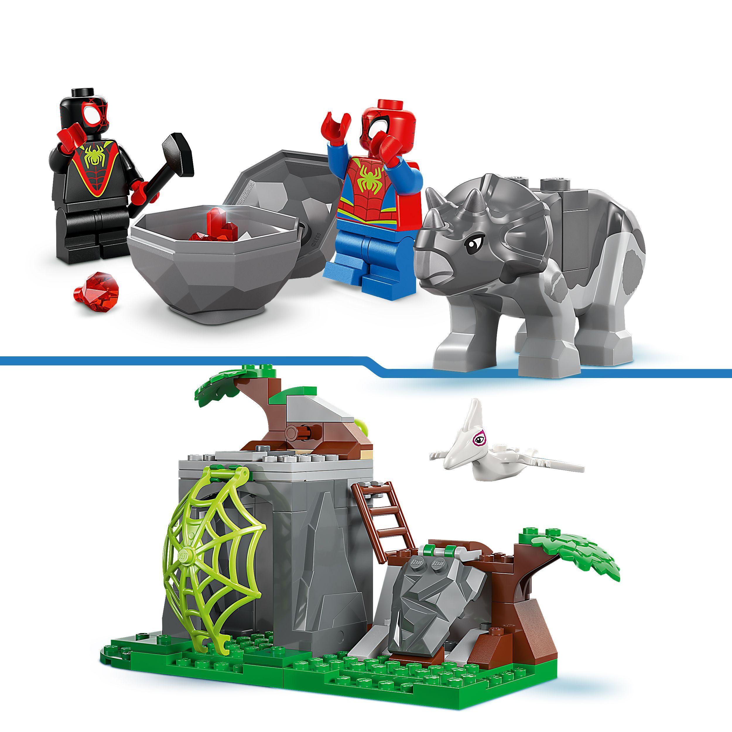 Voir la diapositive 5 : LEGO Marvel 11199 - Sauvetage de l'équipe Spidey en Dino-Véhicule