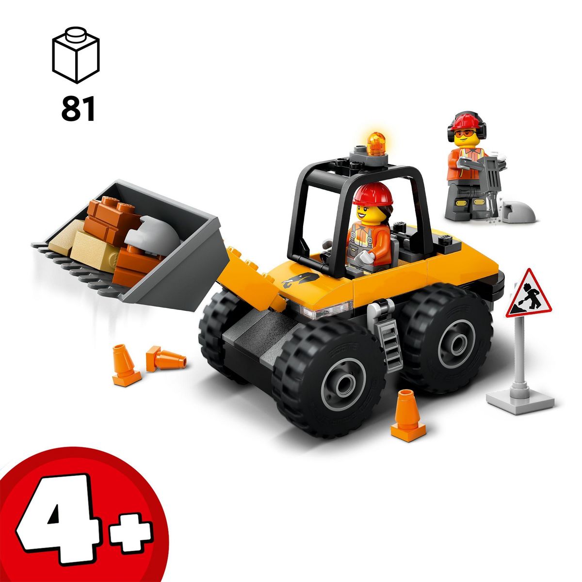 LEGO City 60450 - La chargeuse de chantier jaune