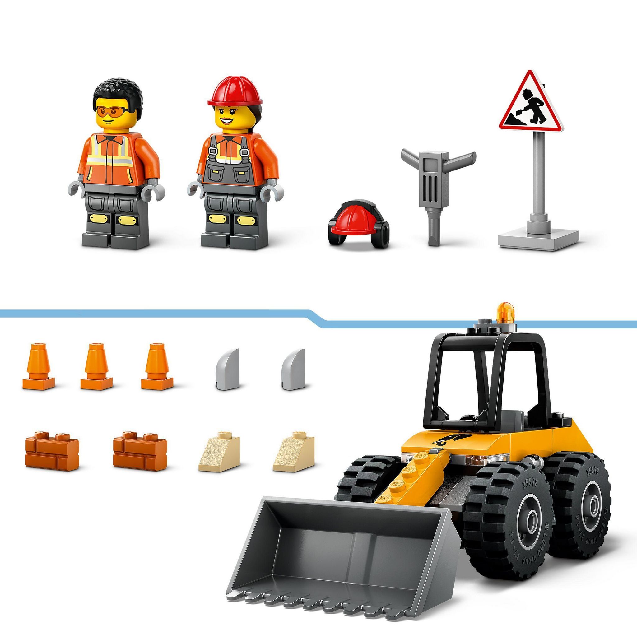 Voir la diapositive 5 : LEGO City 60450 - La chargeuse de chantier jaune